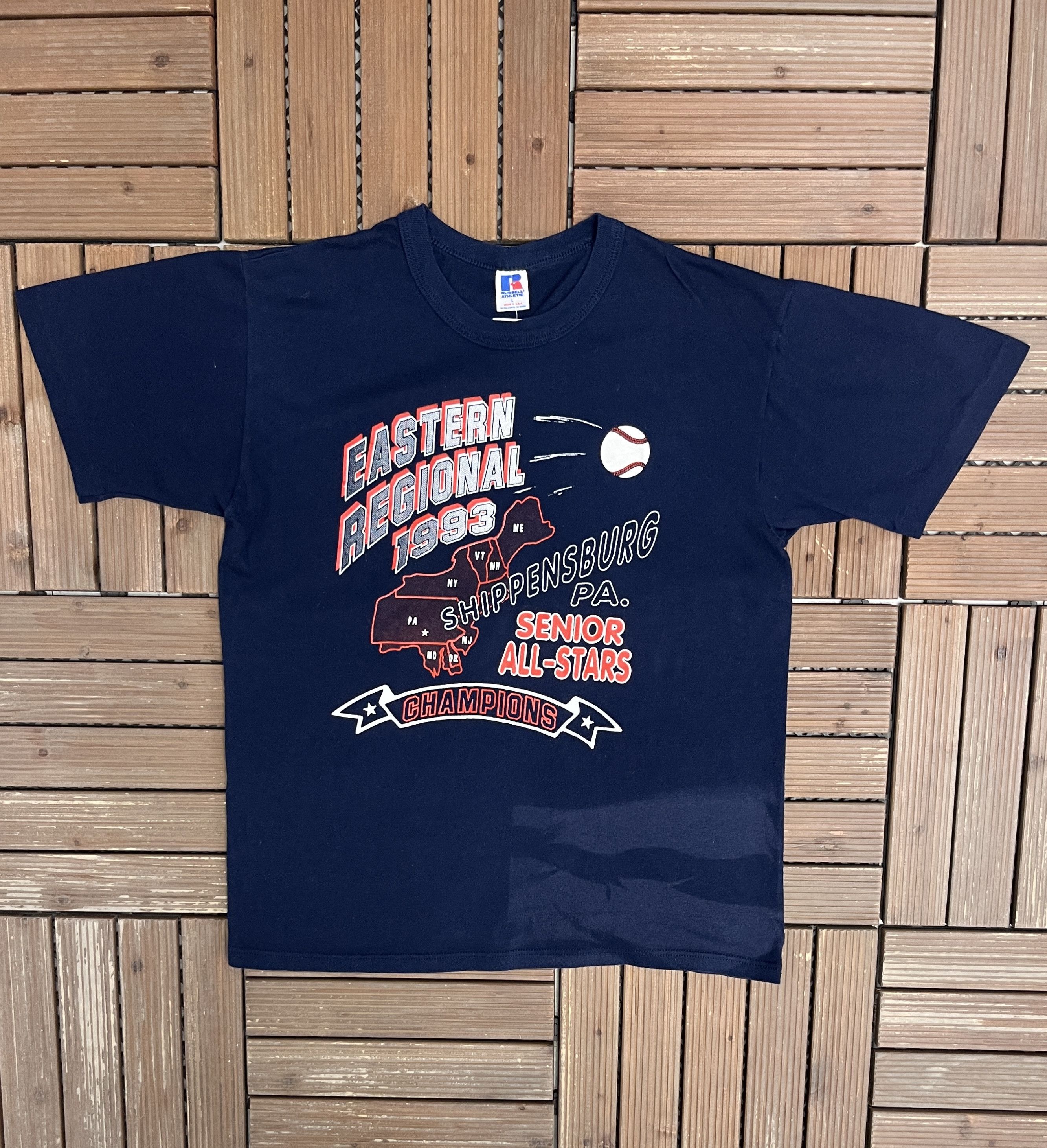 Russell Athletic × Vintage Shippensburg Regional Champions 1993 Vintage T-Shirt Tee Size US L / EU 52-54 / 3 - 1 Thumbnail