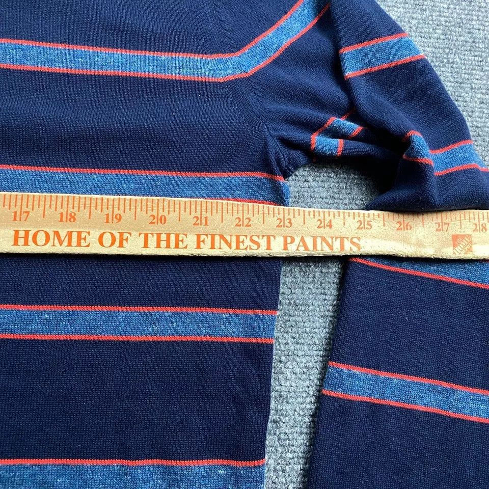 Gap Gap Sweater Men's Large Blue Striped V-Neck Pullover NWT Size US L / EU 52-54 / 3 - 6 Thumbnail