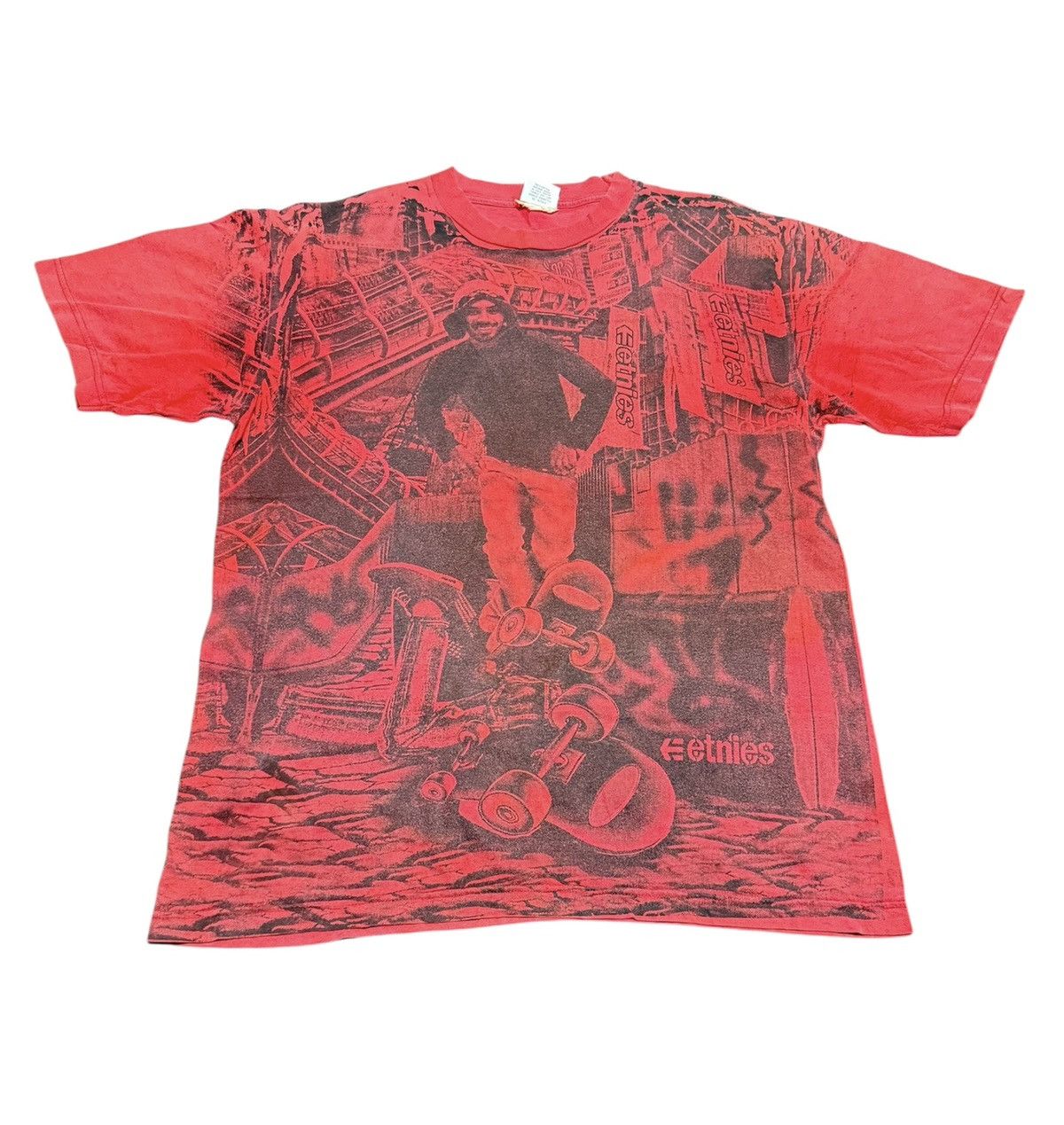 Vintage Vtg Etnis skateboarding tee Size US L / EU 52-54 / 3 - 1 Thumbnail