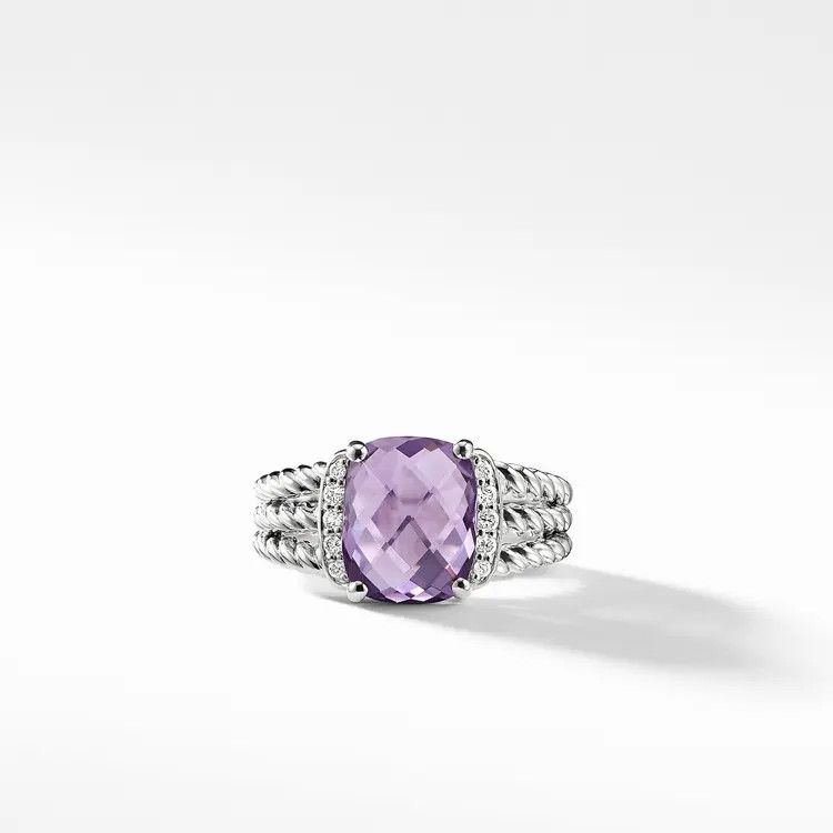 David Yurman o1w1db10526 R11028D Size:7/Petite Ring in Silver Size ONE SIZE - 2 Thumbnail