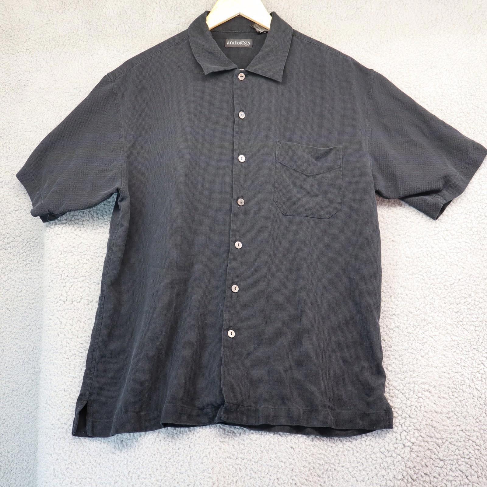 Other Anthology 100% Silk Button Down Shirt Large Black Hawaiian Size US L / EU 52-54 / 3 - 1 Thumbnail