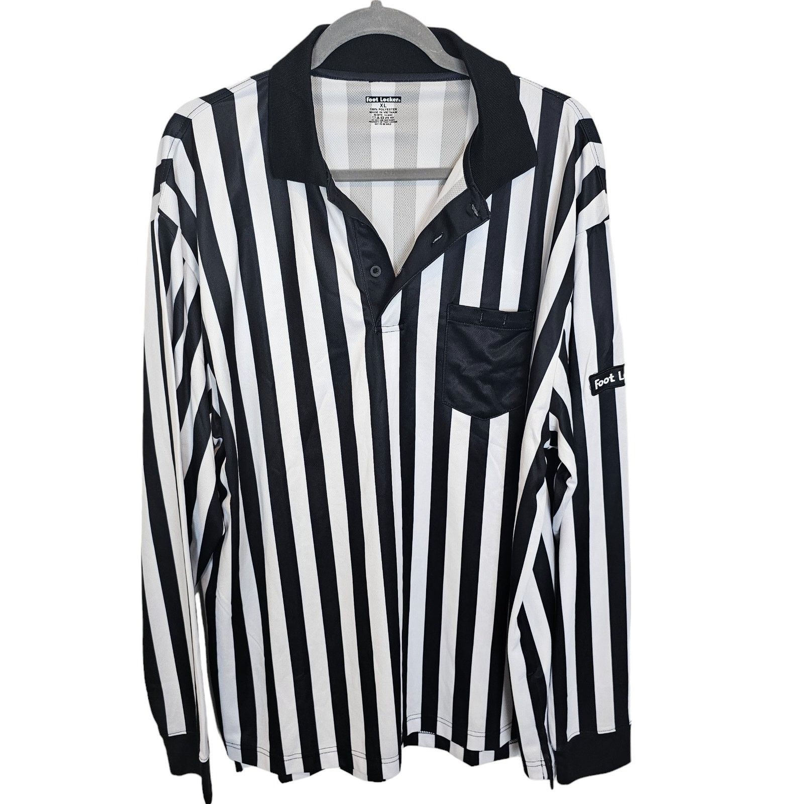 Foot Locker Foot Locker Mens Striped Referee Polo Shirt Sz XL Sporty Size US XL / EU 56 / 4 - 1 Thumbnail
