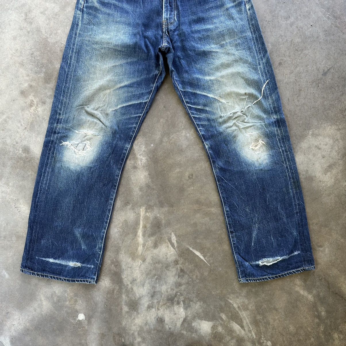 Comme des Garcons Vtg Comme Des Garcons Selvedge Distress Faded Denim Jean W34 Size US 34 / EU 50 - 2 Thumbnail