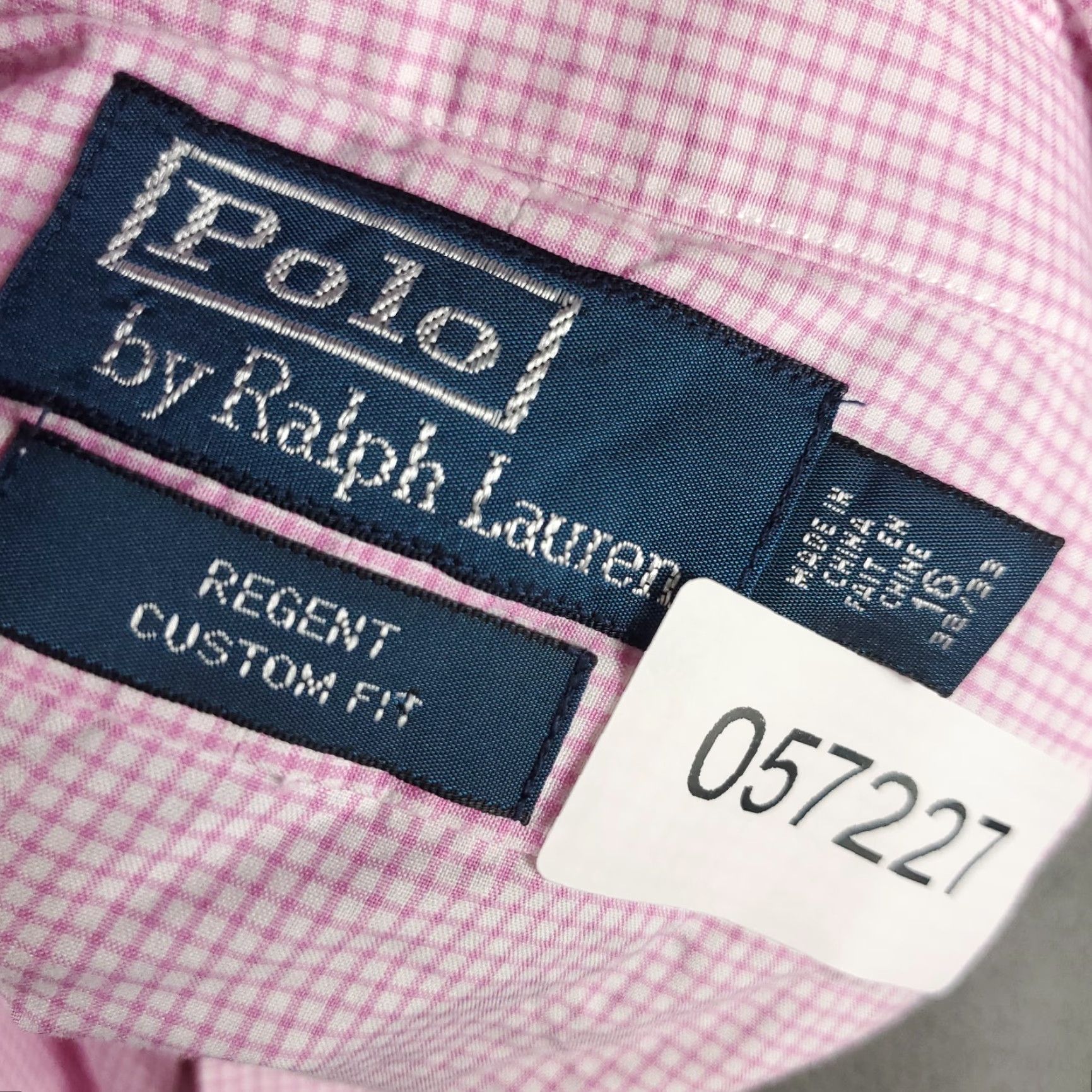 Ralph Lauren Ralph Lauren Dress Shirt Mens Size 16 Purple Check Long Sleeve Button-Up Regular Fit Size 42R - 7 Thumbnail