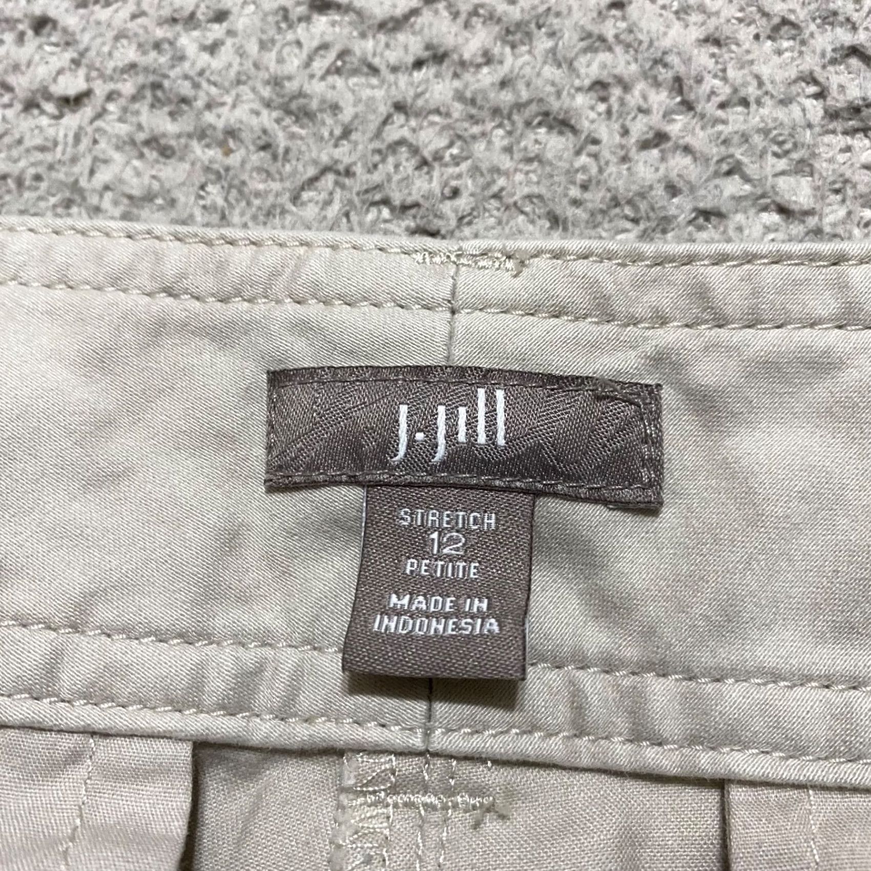 J. Jill J. Jill Womens Pants 12P Light Beige Straight Chino Mid Rise Stretch Petites Casual Travel Business Size 24" / US 00 / IT 34 - 3 Thumbnail