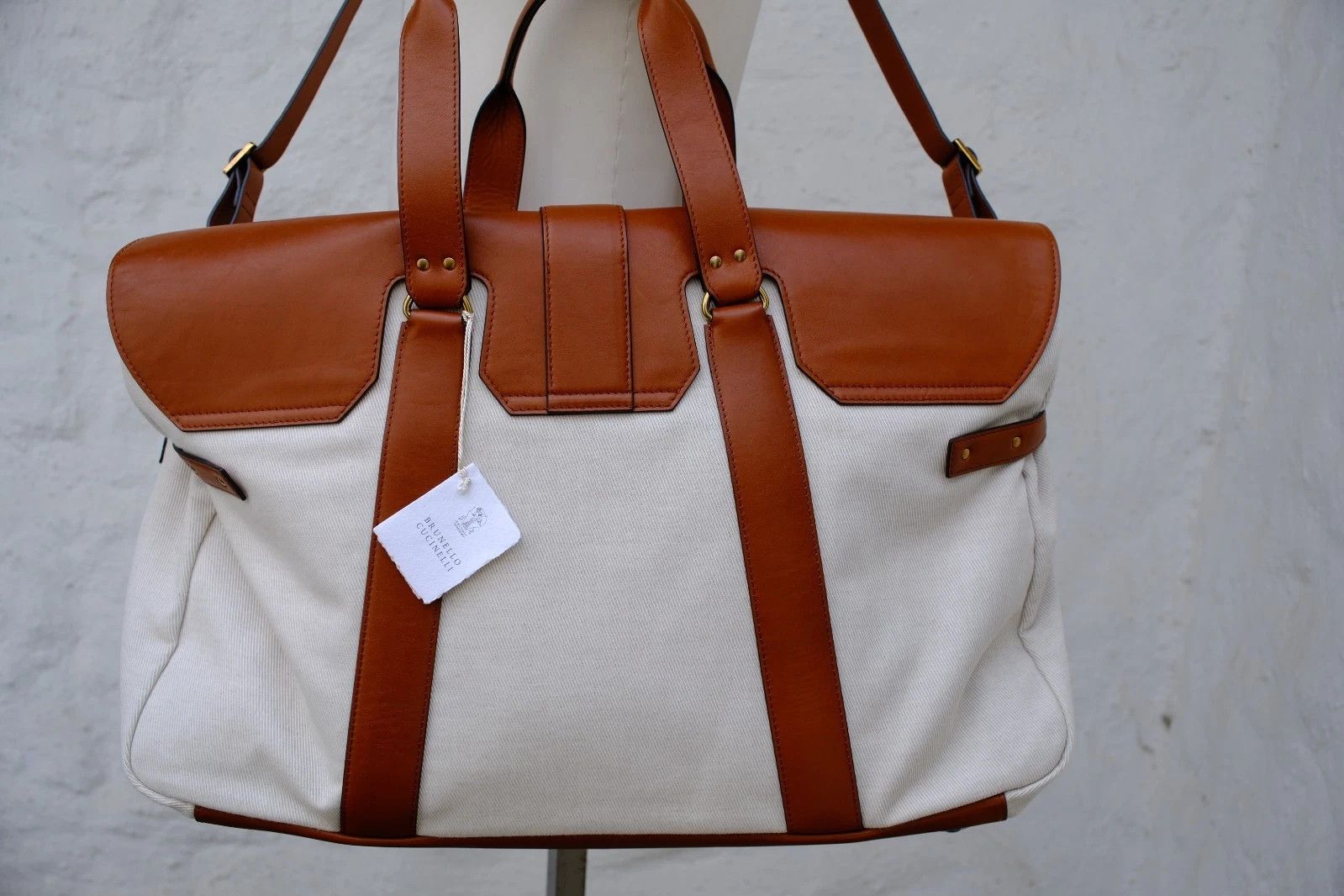 Brunello Cucinelli New Brunello Cucinelli Holdall Bag Weekender Travel Brown Size ONE SIZE - 4 Thumbnail
