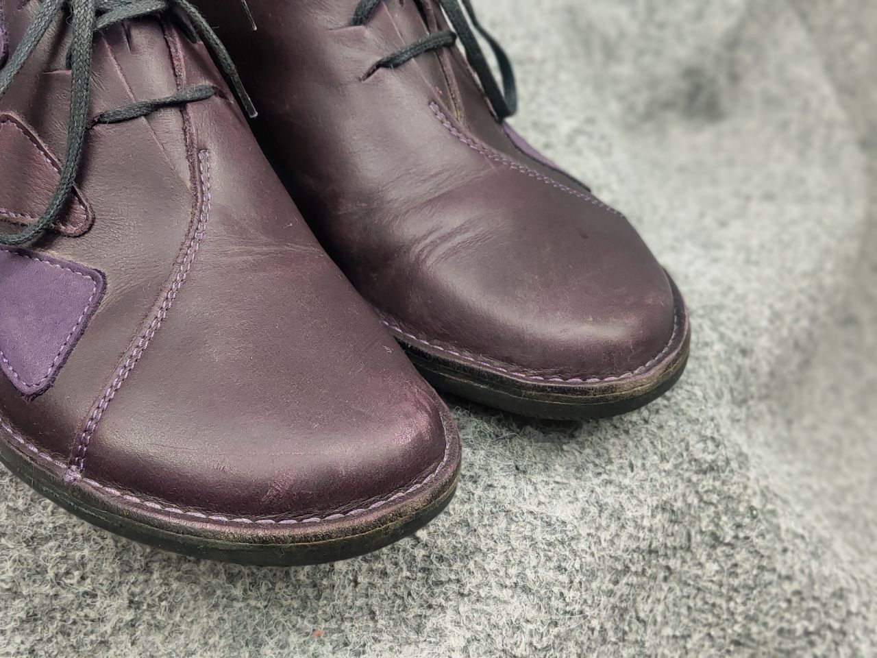 Japanese Brand loints of holland Design Leather Purple Comfort shoes Boots Size US 11 / IT 41 - 18 Thumbnail