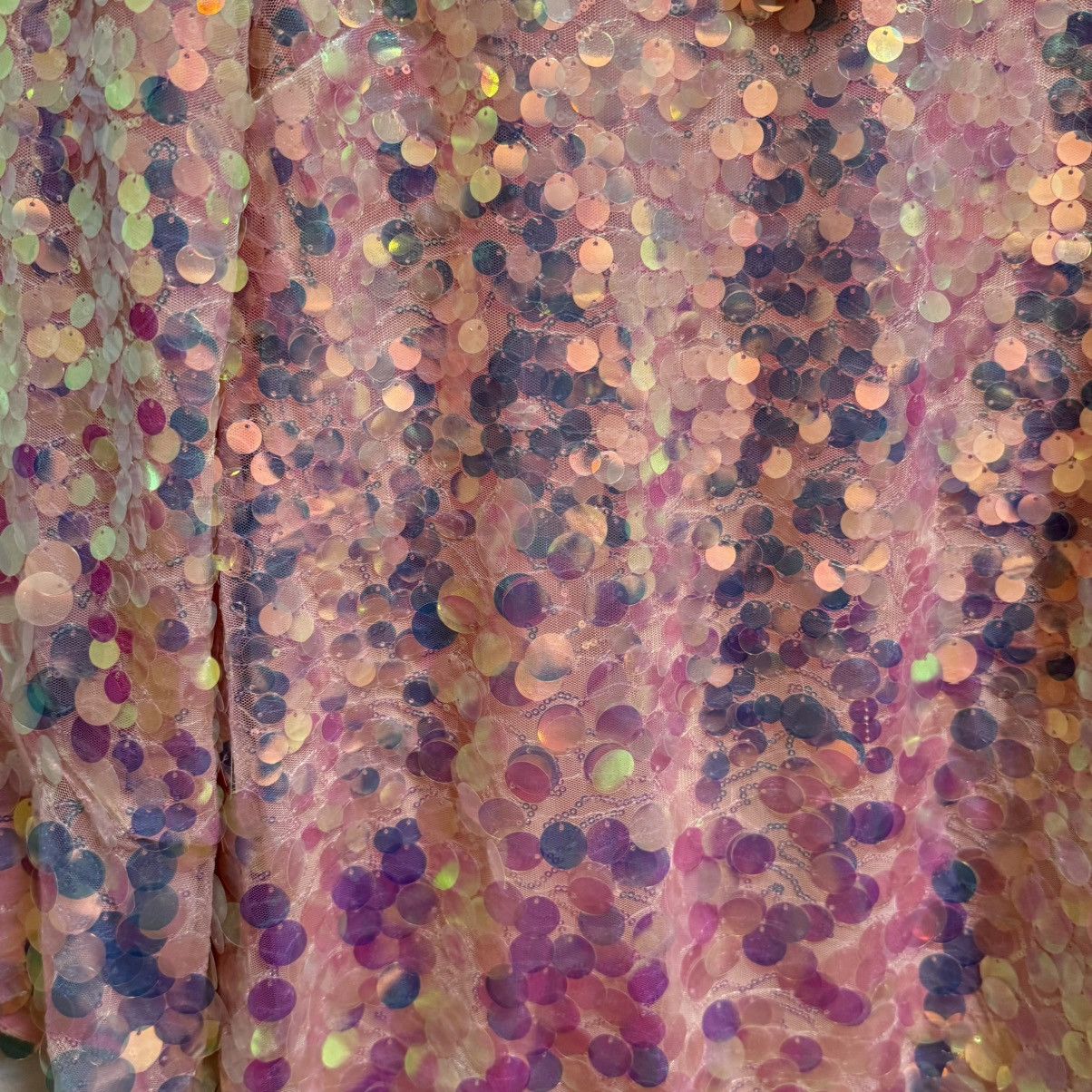 LoveShackFancy NWT Loveshackfancy pink iridescent sequin pailette dress Size M / US 6-8 / IT 42-44 - 8 Thumbnail