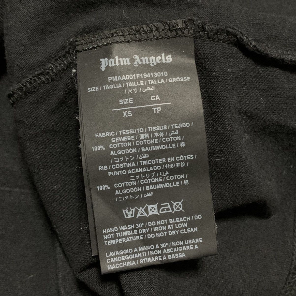 Palm Angels Palm Angels XS Gothic Logo Black Tee Size US XS / EU 42 / 0 - 6 Thumbnail