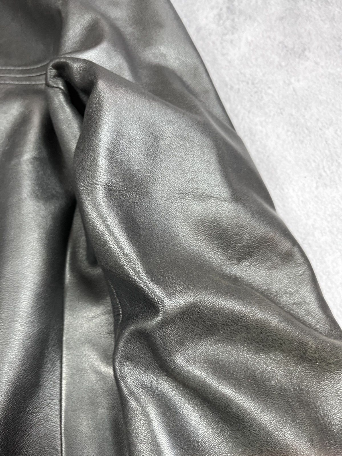 Leather Vintage Y2K Flare sleeves Leather Jacket old money opium L Size L / US 10 / IT 46 - 11 Thumbnail