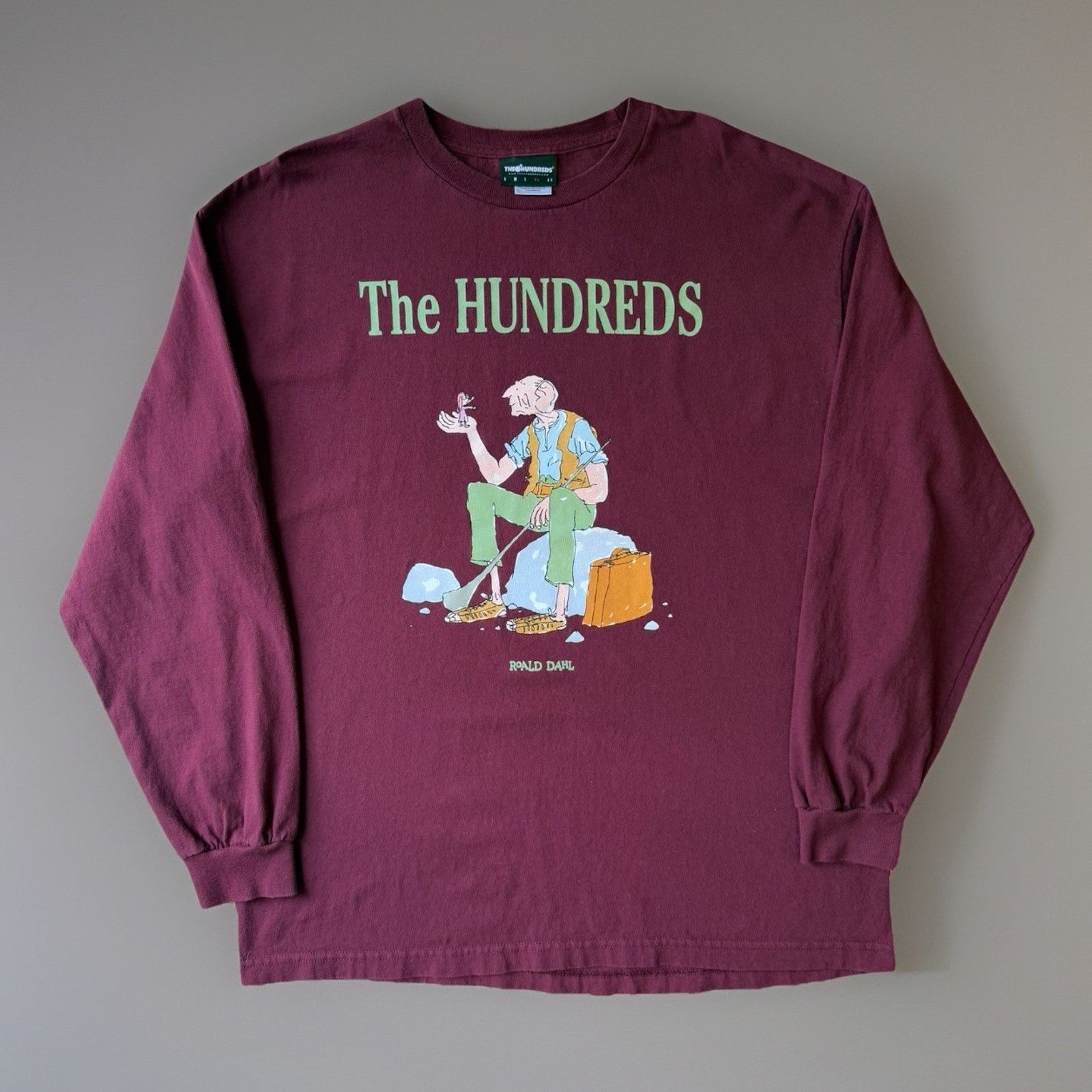 The Hundreds The Hundreds Roald Dahl Shirt XL Maroon Long Sleeve BFG Size US XL / EU 56 / 4 - 1 Thumbnail