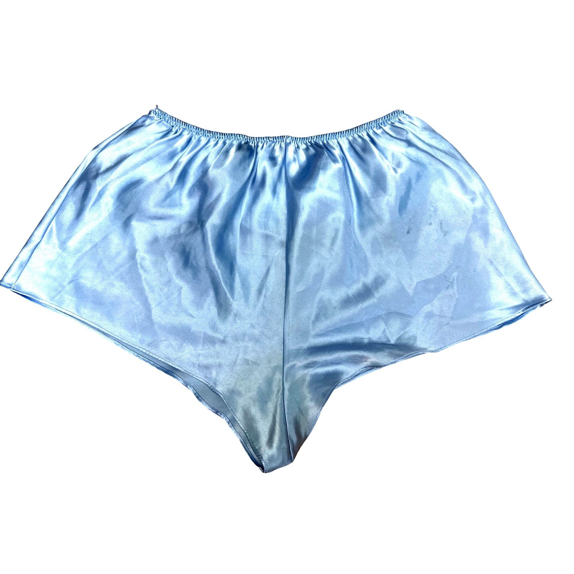 Other CCC Vintage Light Blue Satin Elastic Band Sleep Shorts Size Size 26" / US 2 / IT 38 - 7 Thumbnail