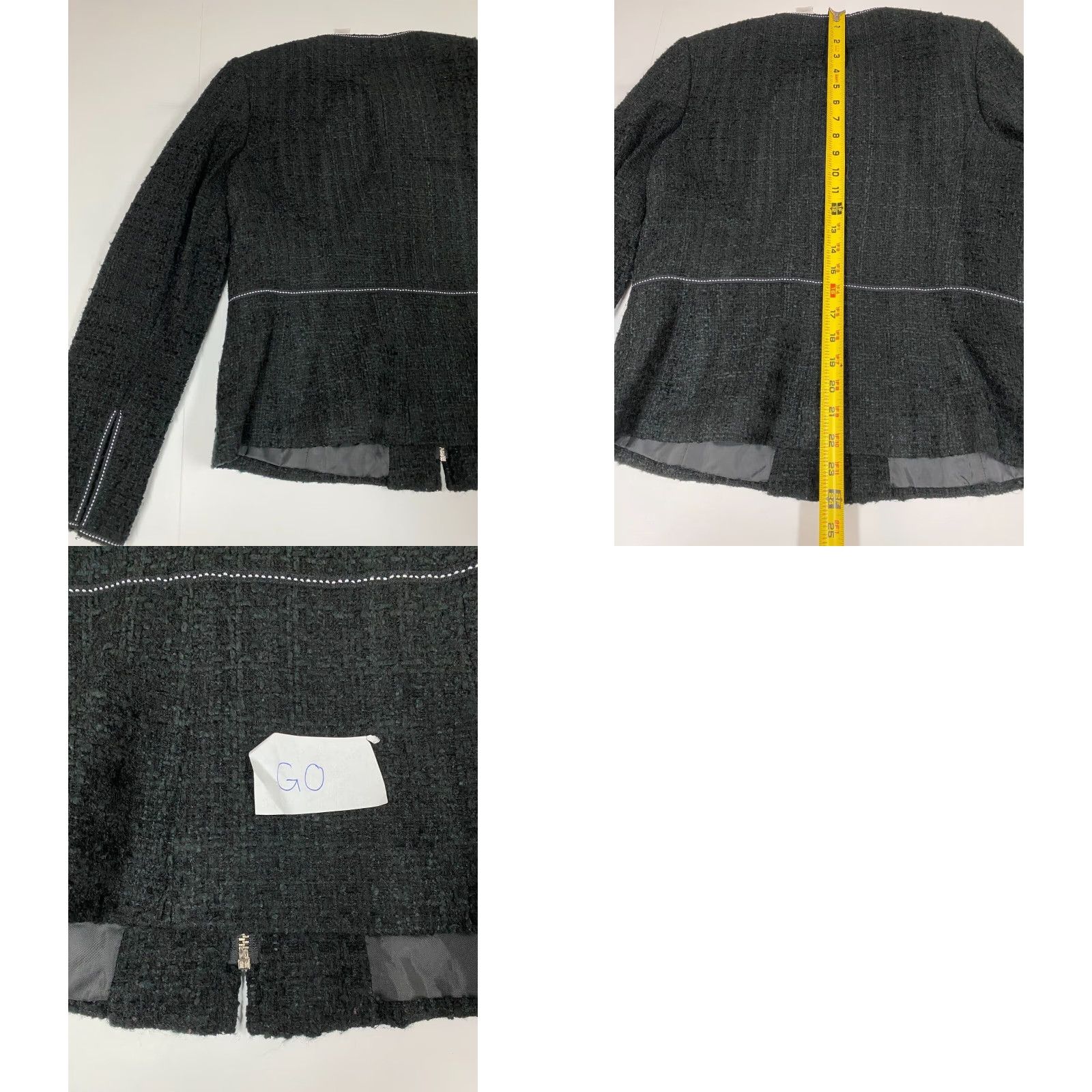 Vintage Emma James Womens Jacket 10 Black Full Zip Size L / US 10 / IT 46 - 8 Thumbnail