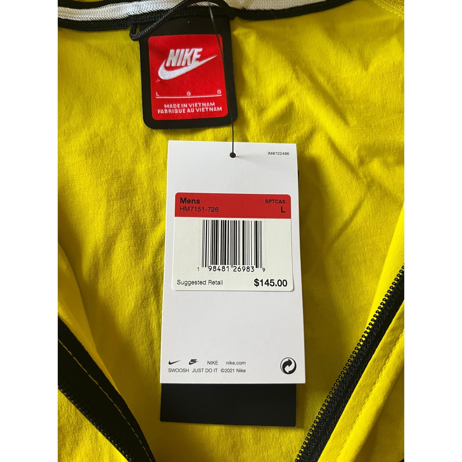 Nike Nike Tech Woven Full- Zip Windrunner Jacket/Hoodie Yellow Size US L / EU 52-54 / 3 - 7 Thumbnail