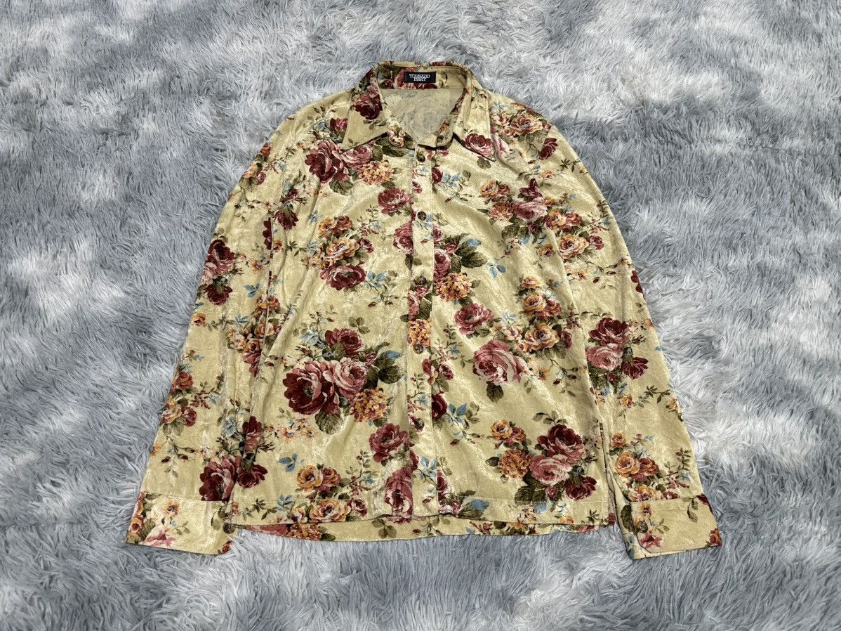 Tornado Mart 🔥Sick Y2K Tornado Mart Velvet Floral Shirt Size US M / EU 48-50 / 2 - 1 Thumbnail