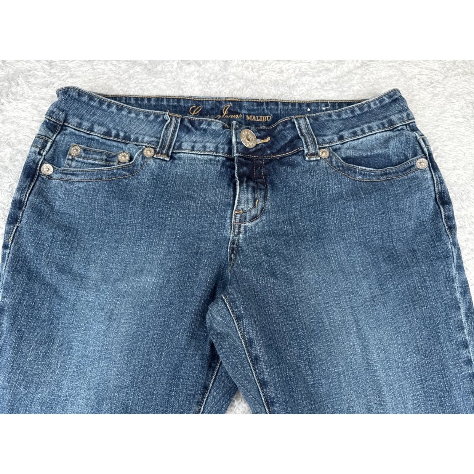 Guess GUESS Womens Bootcut Jeans 31 Blue Denim Low Rise 32x33 Regular Stretch Size 24" / US 00 / IT 34 - 4 Thumbnail