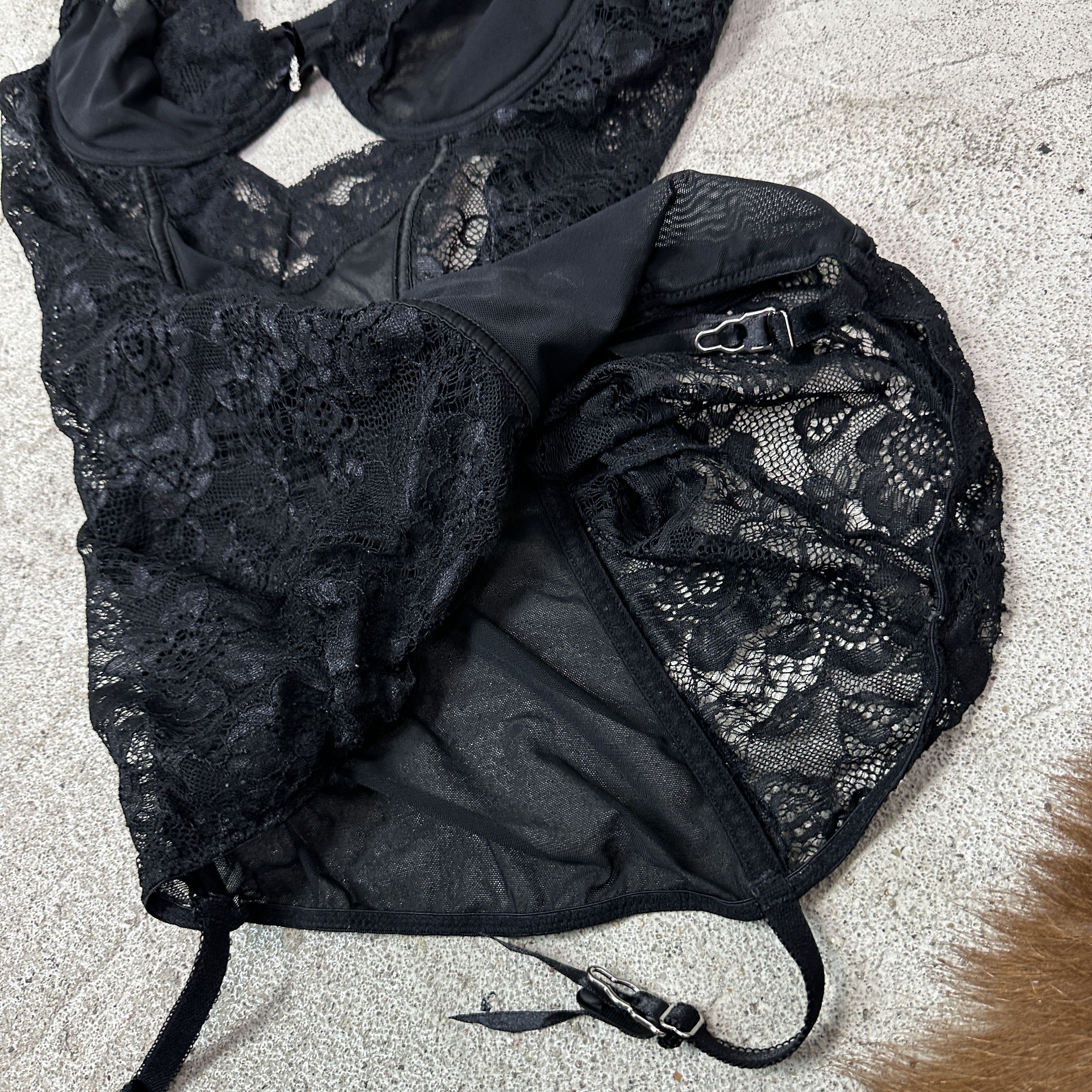 Vintage Vintage Lace Coquette Nightwear Top Y2K Size ONE SIZE - 3 Thumbnail