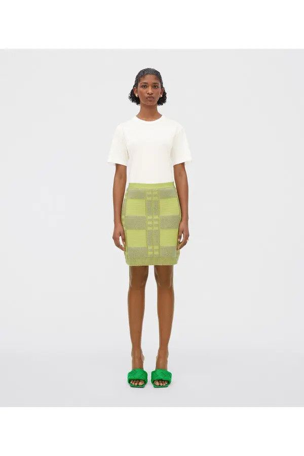 Bottega Veneta o1loc1c0824 708697 Skirt in Yellow/Grey Size 27" / US 4 / IT 40 - 1 Preview