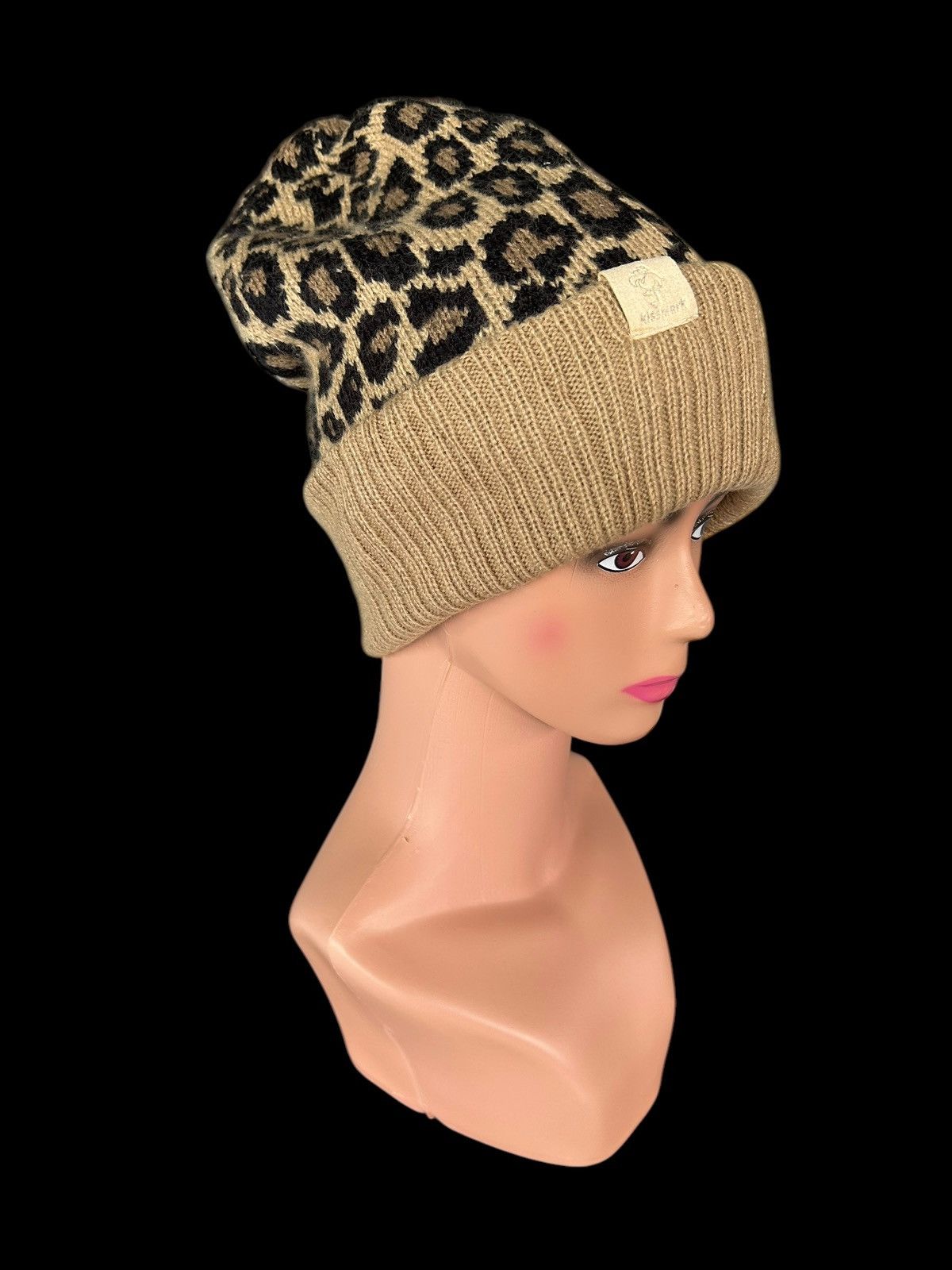 Japanese Brand × Kapital × Vintage Leopard Japanese Brand Kissmark Beanie Hats Size ONE SIZE - 2 Thumbnail