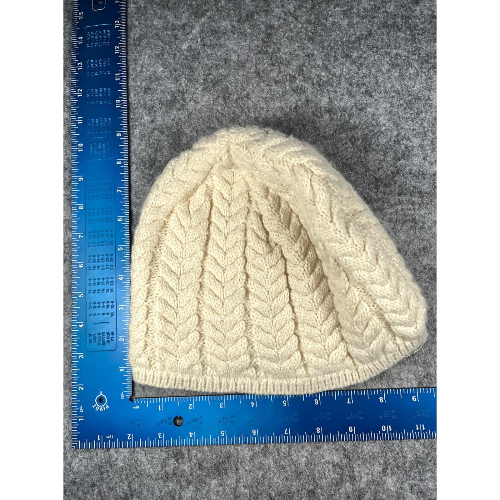 Vintage Fur Headwear Beanie Toque Women One Size Ivory Knit Acrylic Polyester Lined Size ONE SIZE - 4 Thumbnail