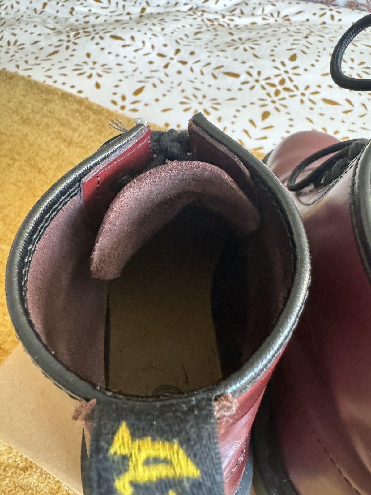 Dr. Martens Dr. Martens 1460 Oxblood Boots 🍒 Rare Black Stitching Size US 7 / EU 40 - 5 Thumbnail