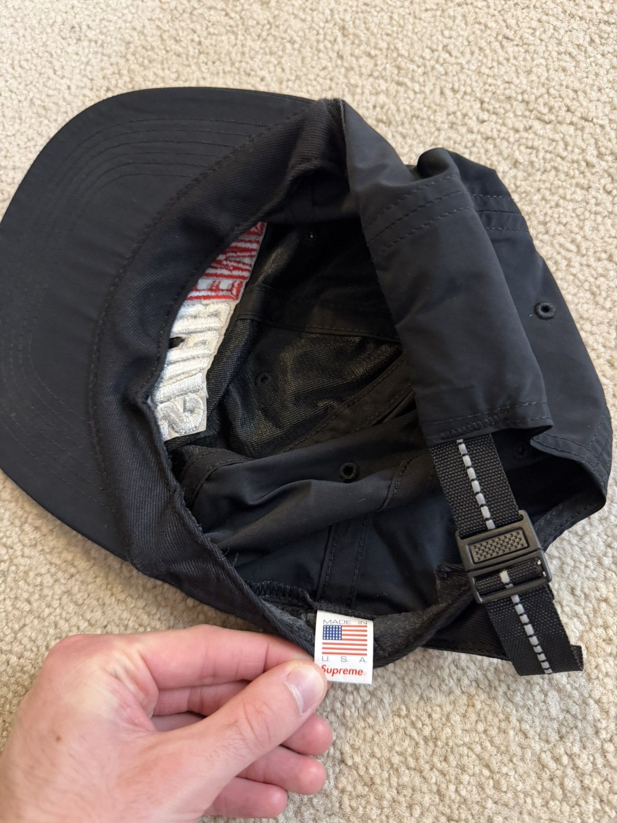 Supreme 2 tone nylon 6 panel hat