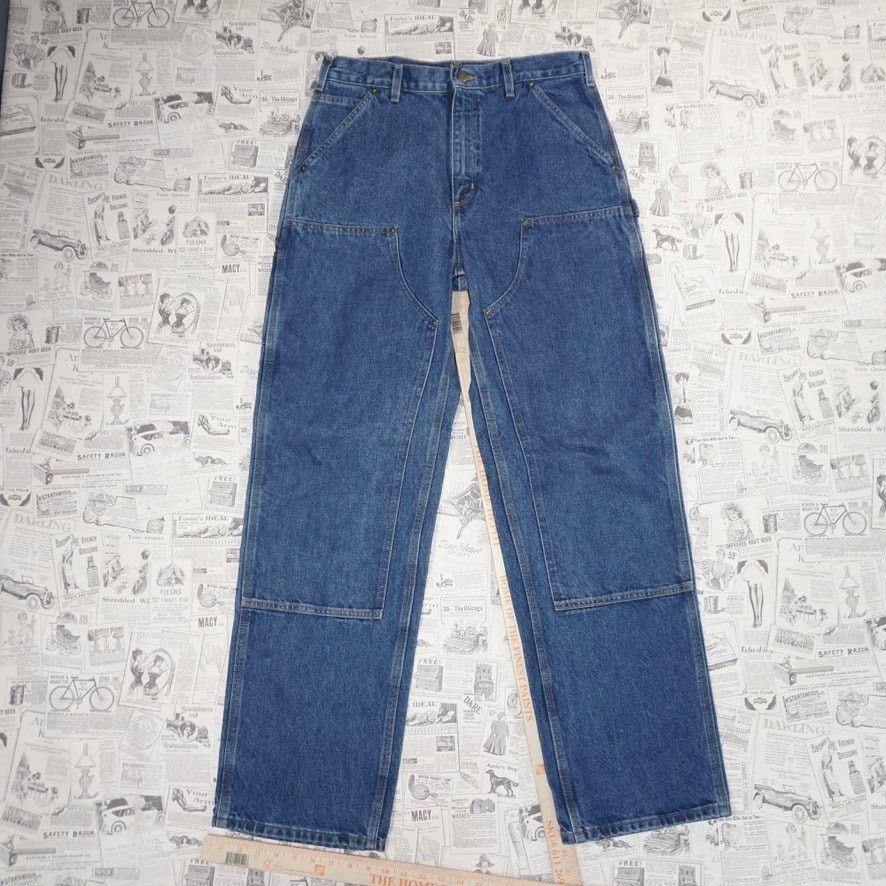 Carhartt 34x34 - Vintage Y2K Carhartt double knee rivet 2000s jeans Size US 34 / EU 50 - 4 Thumbnail