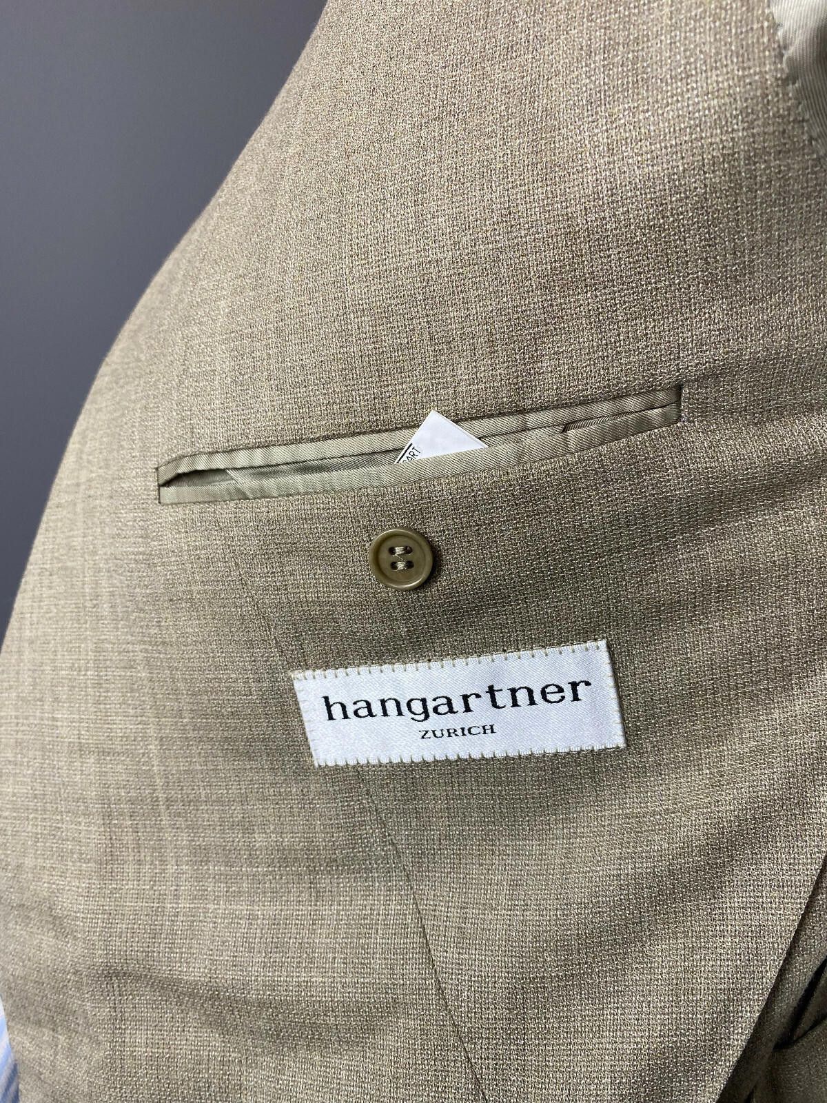 Designer Hangartner Zurich Beige Wool Blazer Jacket Size 52 Size US M / EU 48-50 / 2 - 10 Thumbnail