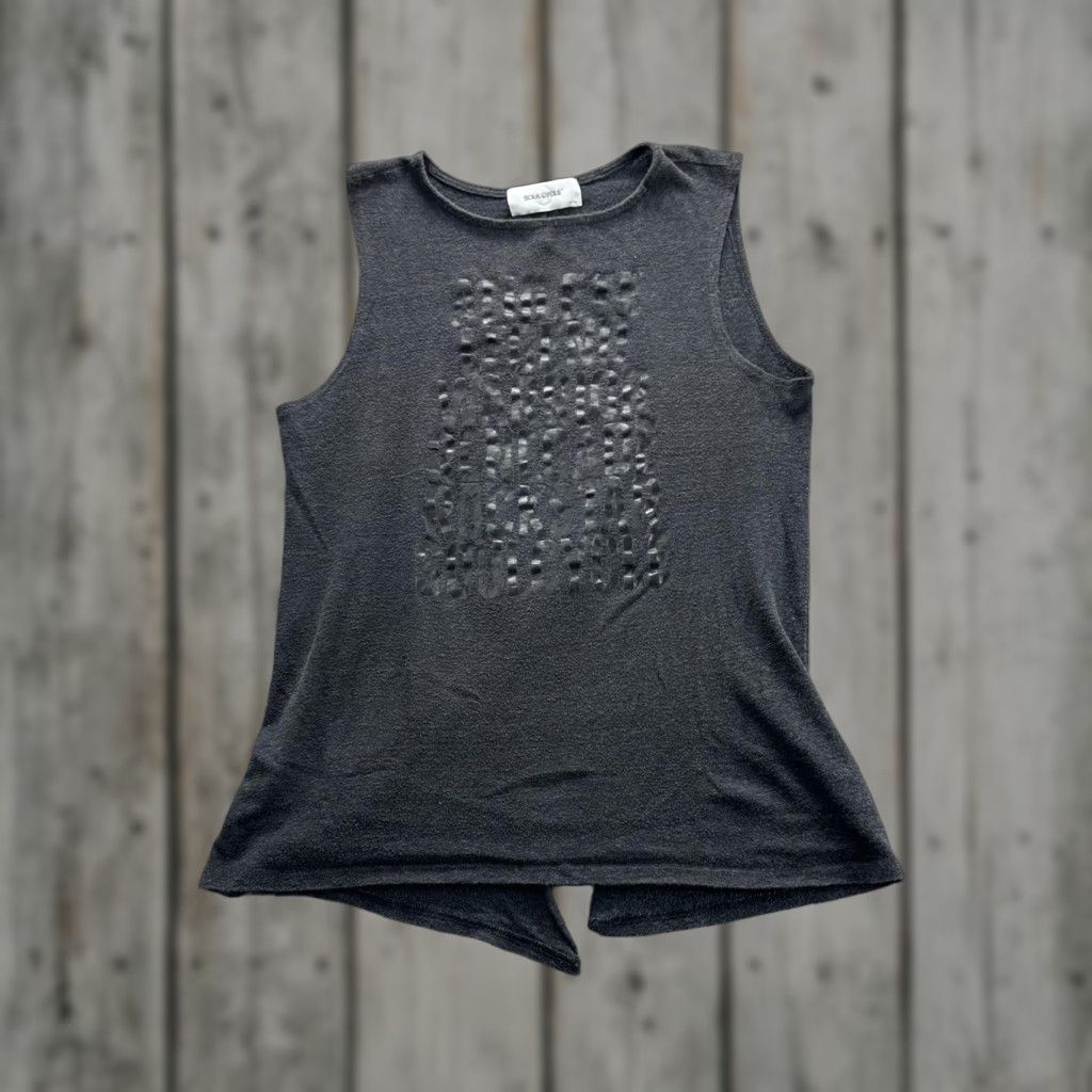 Vintage SoulCycle Tank Top Womens S Gray Twist Open Back Burnout Graphic Workout Size S / US 4 / IT 40 - 1 Thumbnail