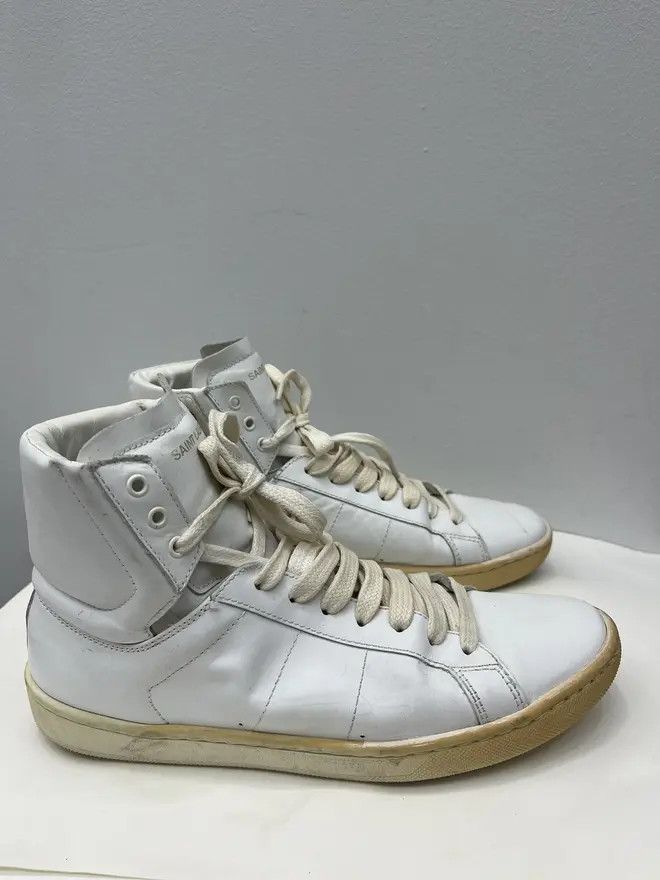 Saint Laurent Paris Classic Hi-Top Leather Sneakers