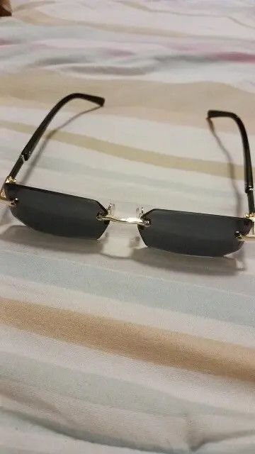 Electric Visual Black Lens Rimless Square Sunglasses Size ONE SIZE - 3 Thumbnail