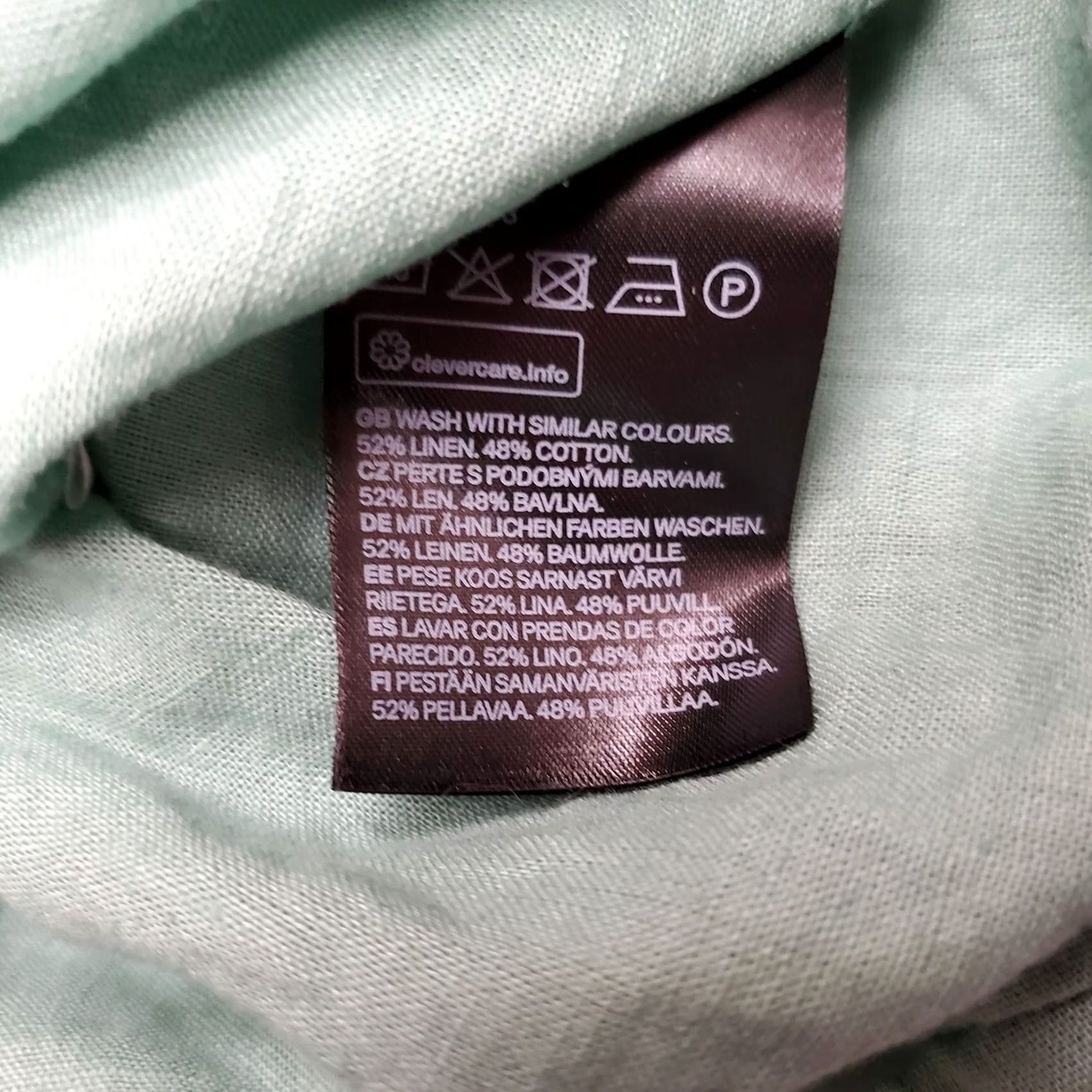 H&M H&M Linen Blend Shirt Womens 16 Green Long Sleeve Button-Up Casual Comfort Top Shirt Womens Size 16 Green Button-Up Casual H&M Size XXL / US 16-18 / IT 52-54 - 4 Thumbnail