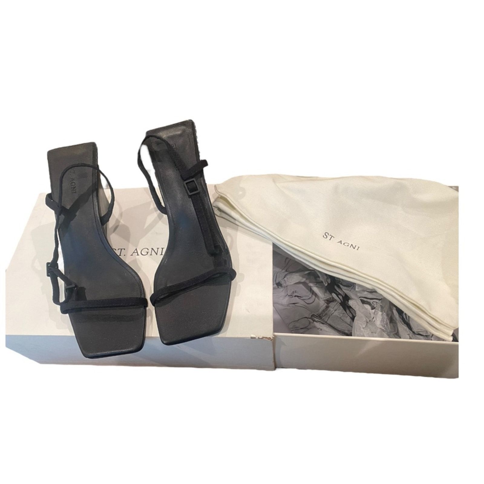 St. Agni ST.AGNI Brassiere Wedges Black 37 Size US 7 / IT 37 - 8 Thumbnail
