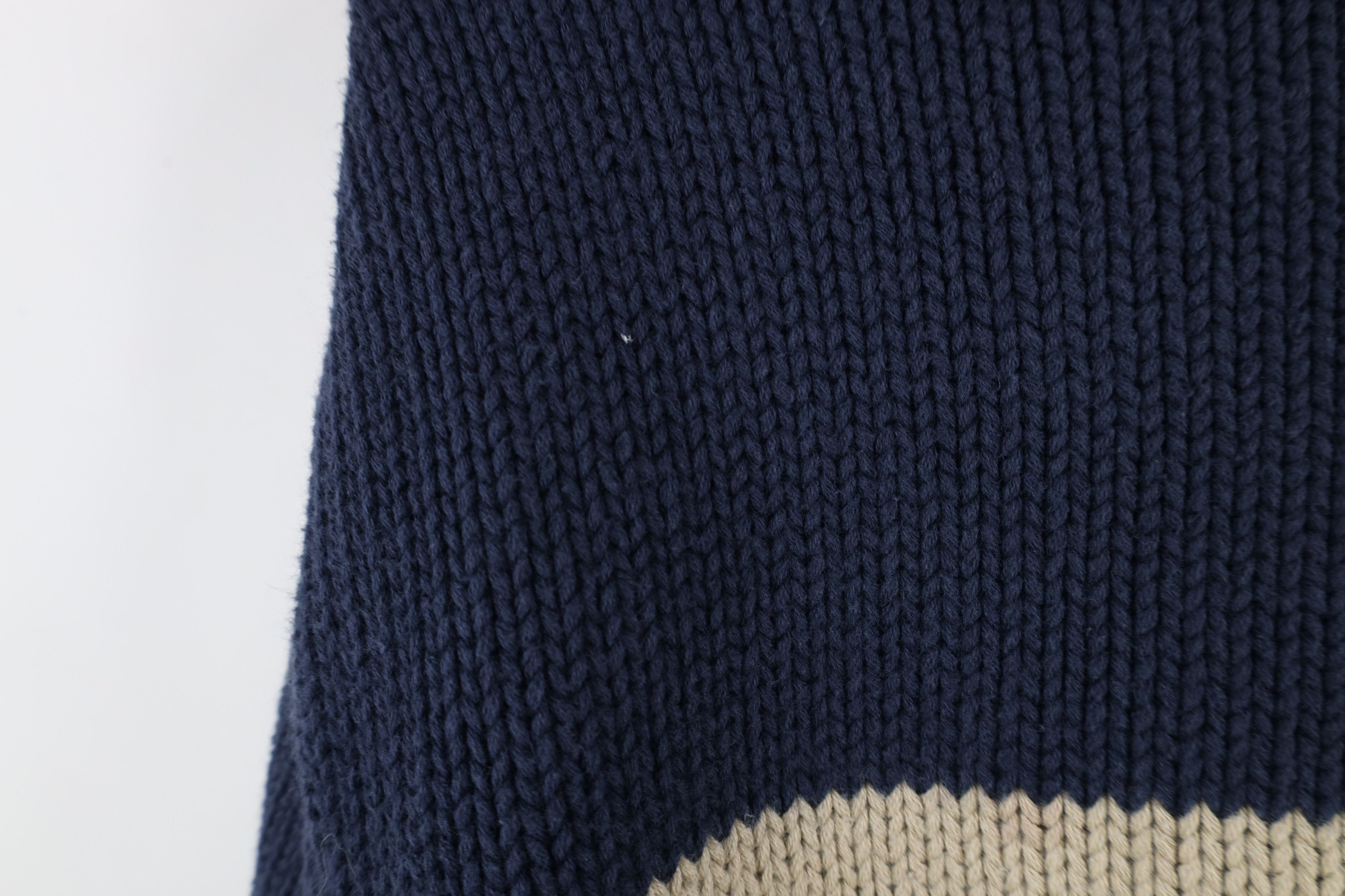 Gap × Vintage Vintage Y2K 2001 Gap Block Heavy Cotton Knit Sweater Blue Size US L / EU 52-54 / 3 - 5 Thumbnail