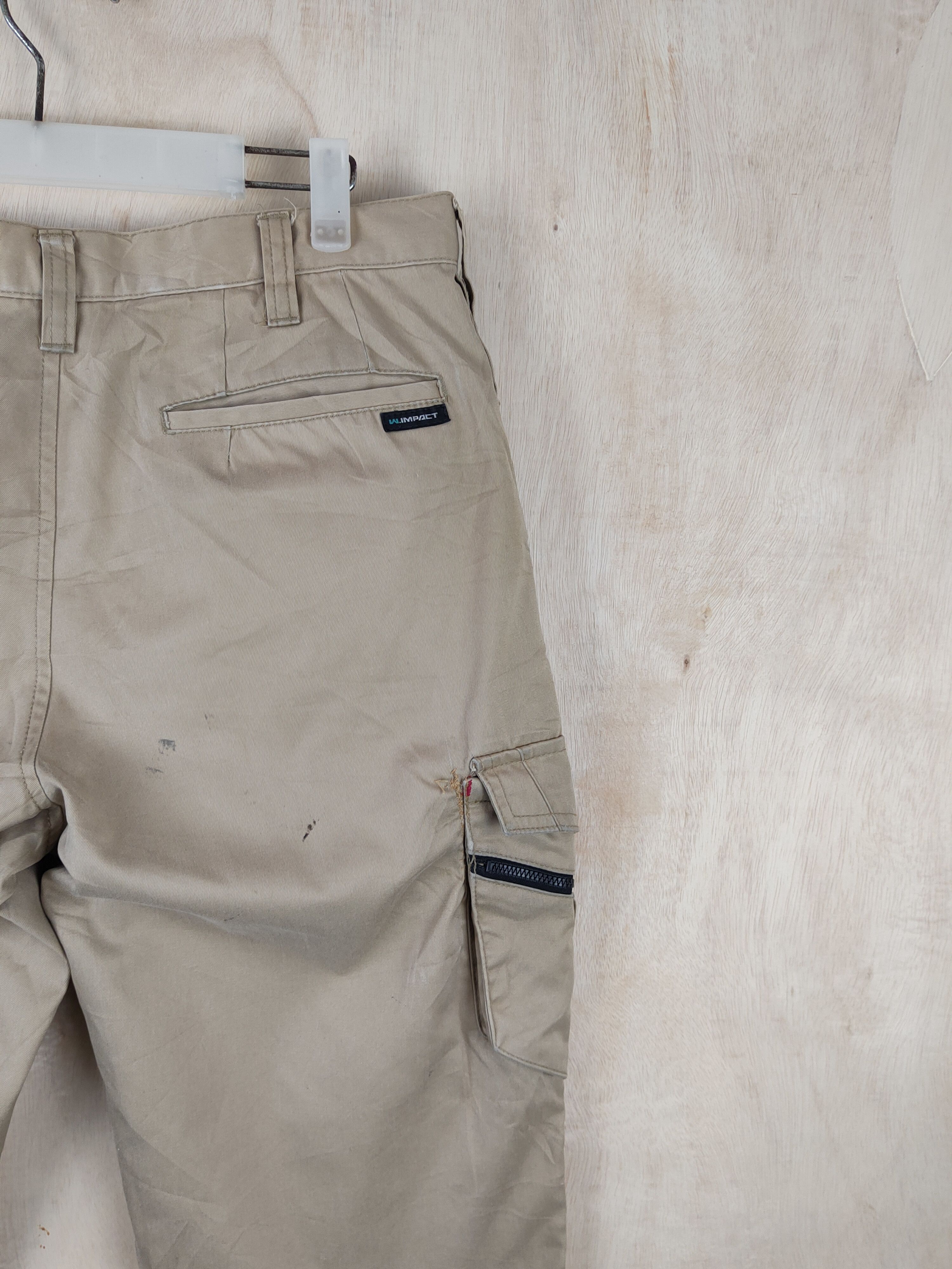 Japanese Brand W.Impact Brown Multipocket Tactical Cargo Pants #S2486 Size US 33 - 9 Thumbnail