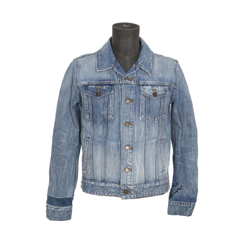 Saint Laurent Paris Saint Laurent Light Blue Denim Jacket Size US M / EU 48-50 / 2 - 1 Thumbnail