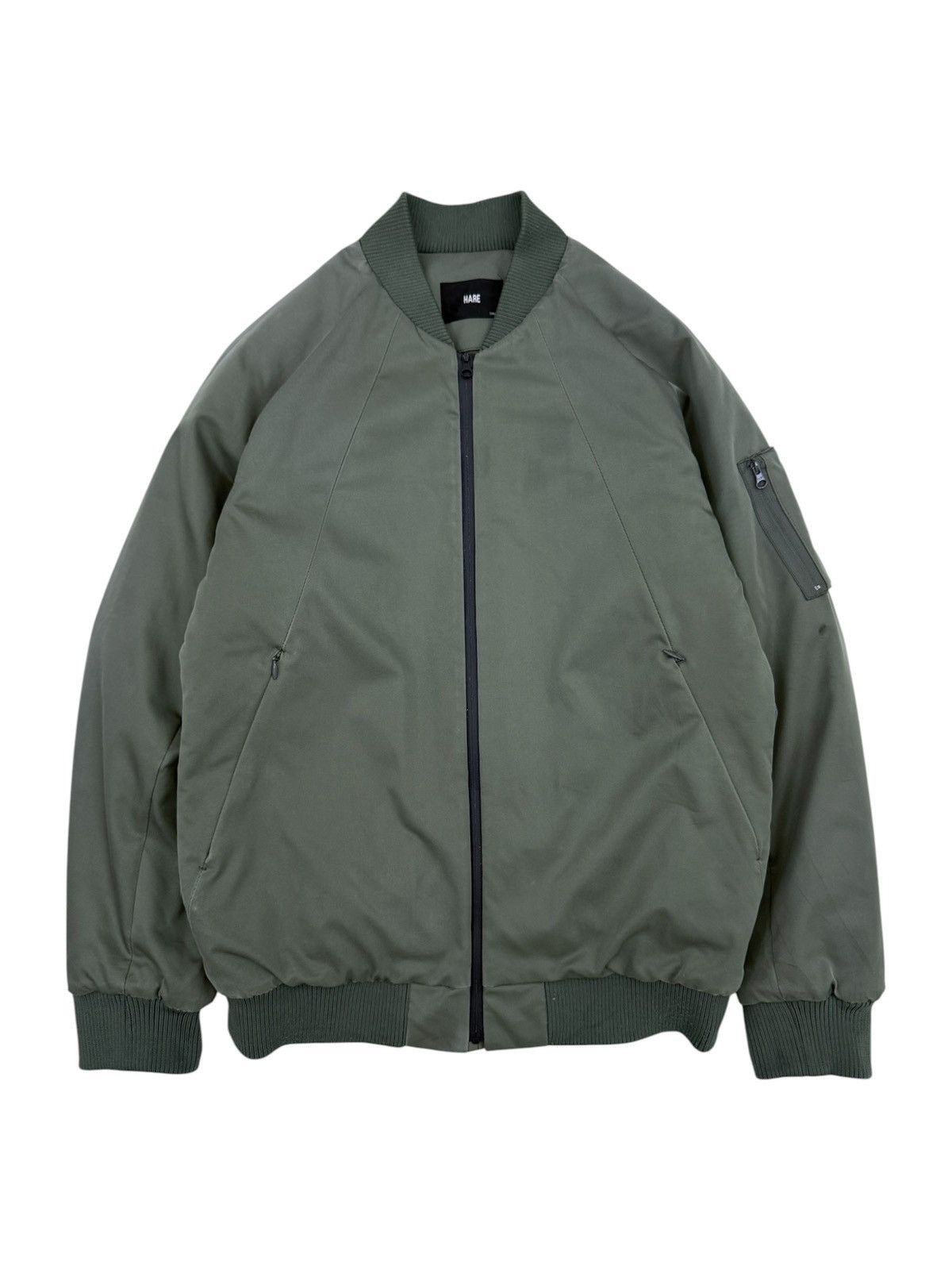 HARE Japanese Brand "HARE" MA-1 Bomber Flight Jacket Olive Green Size US S / EU 44-46 / 1 - 1 Thumbnail