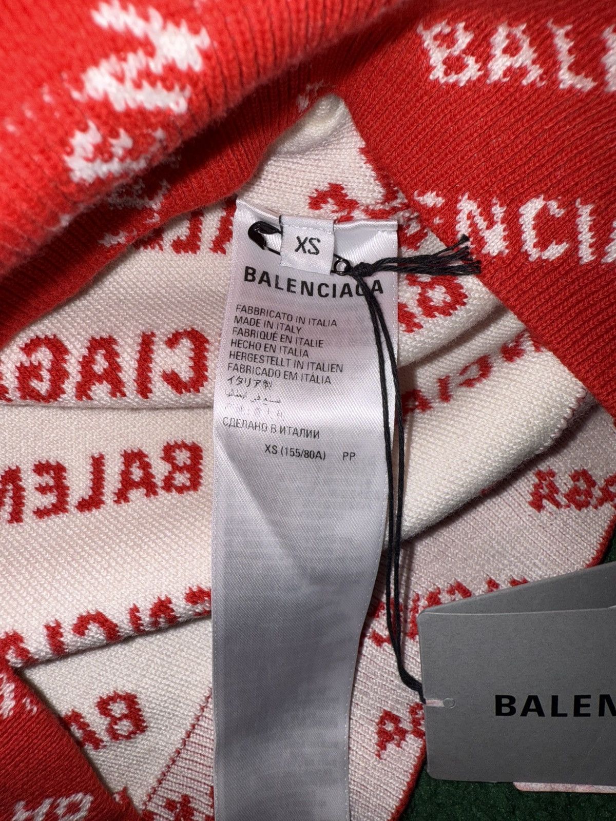 Balenciaga BALENCIAGA Cashmere Logo Print Crewneck Sz.XS Size US XS / EU 42 / 0 - 8 Thumbnail