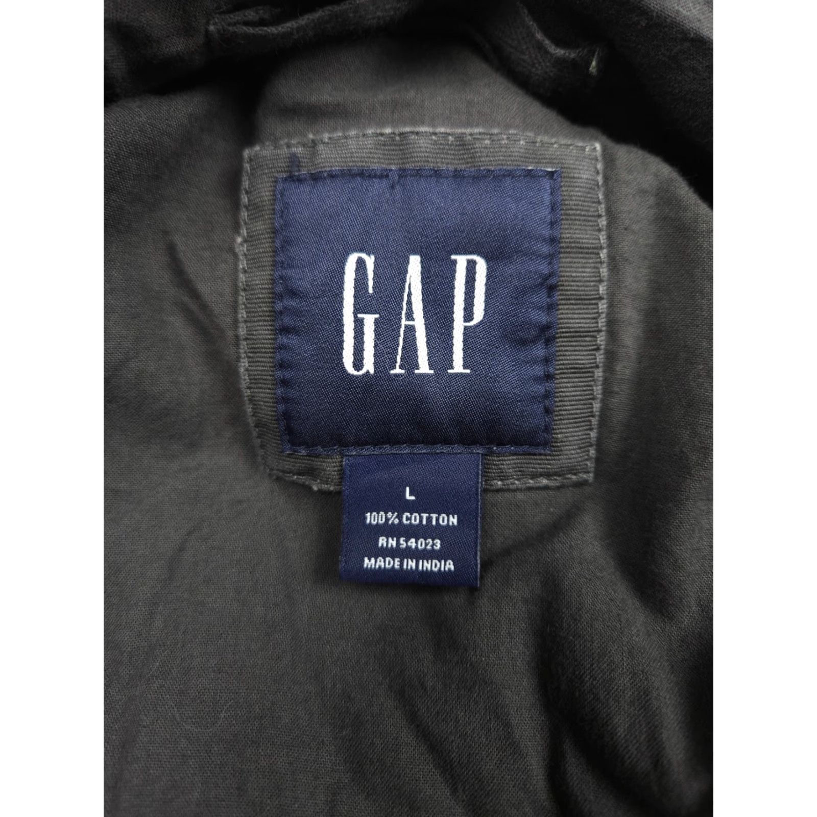 Gap Gap Jacket Mens Large Gray Chore Hooded Canvas Heavy Cotton Pockets Full Zip Hood Military Army Outdoor Jacket Mens Size US L / EU 52-54 / 3 - 6 Thumbnail