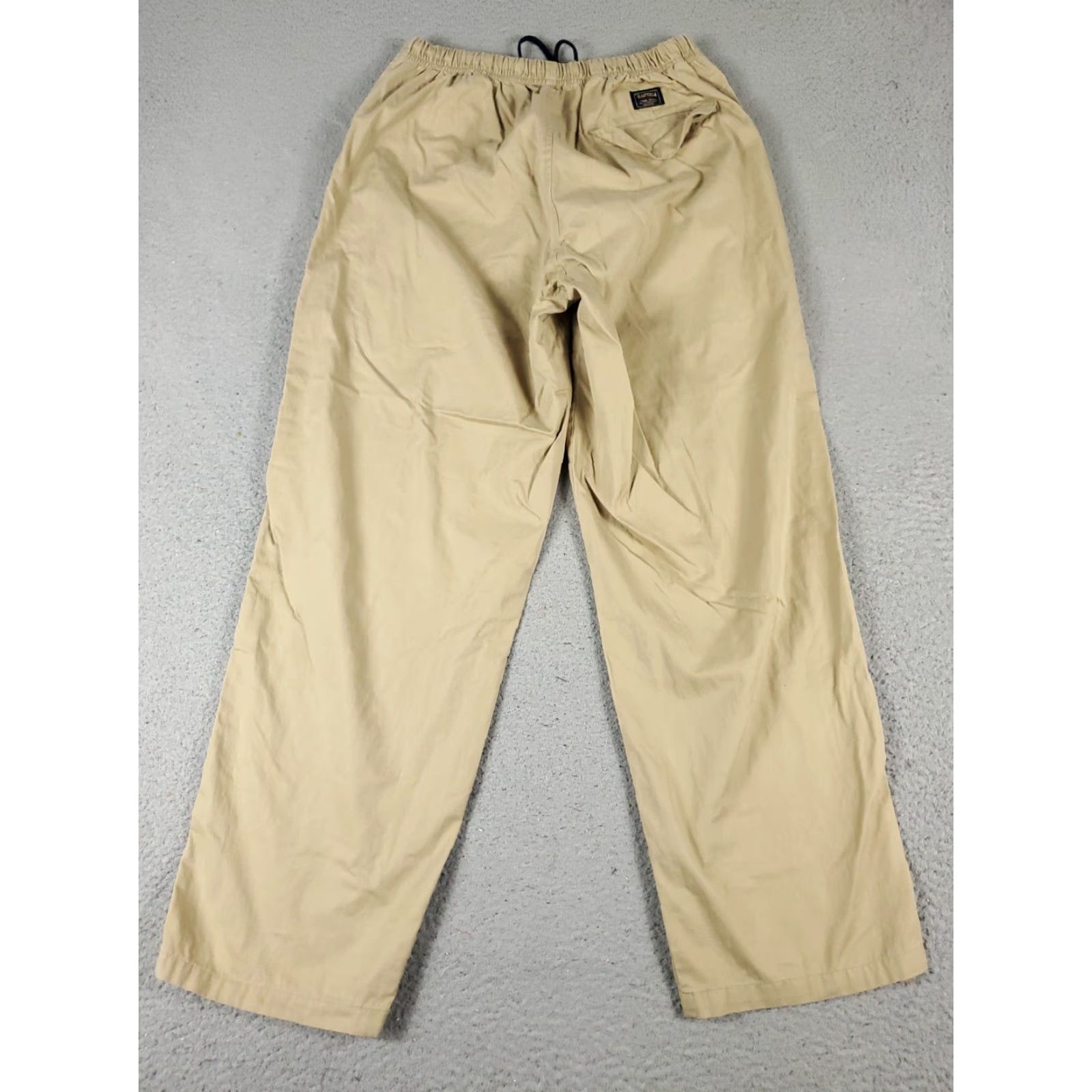 Nautica Nautica Chino Pants Mens Medium Beige Stretch Waist Comfort Trousers 30in Inseam Regular Fit Size US 31 - 7 Thumbnail