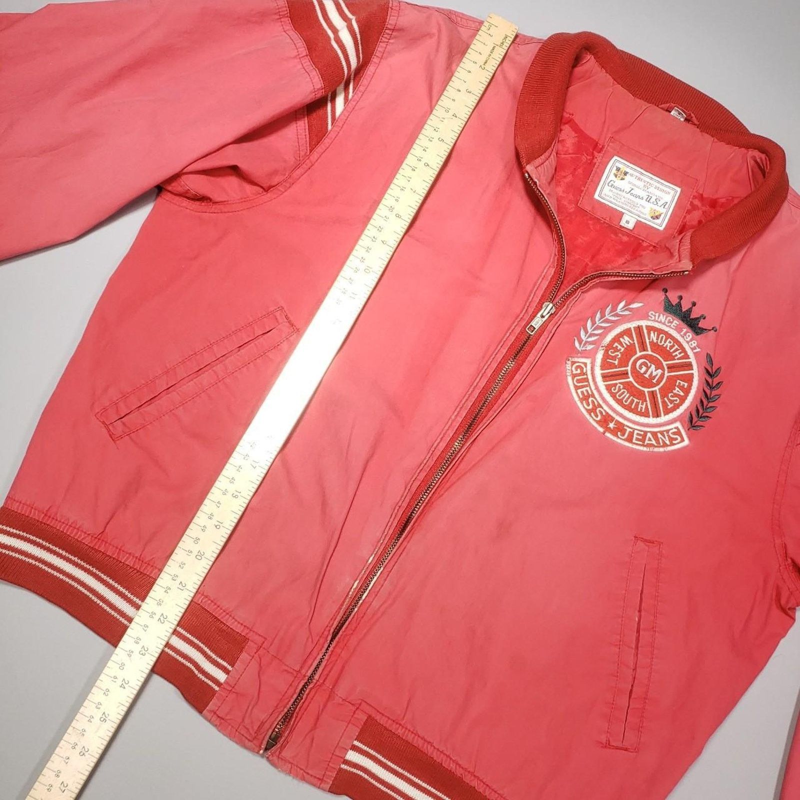 Guess Rare 80s Guess George Marciano Chainstitched Varsity Jacket Size US M / EU 48-50 / 2 - 8 Thumbnail