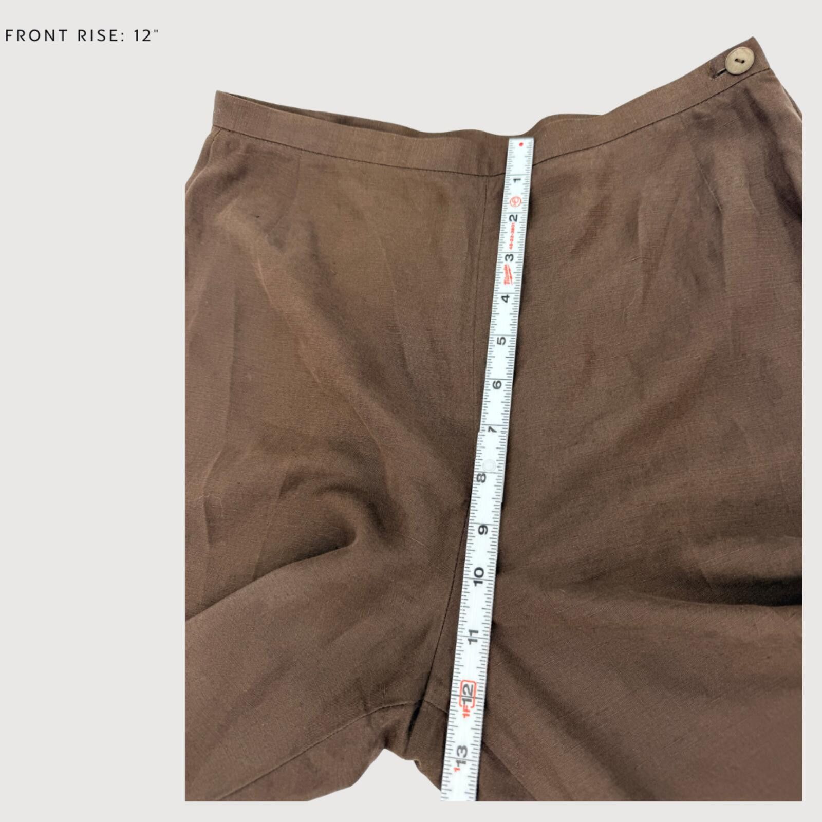 Jaeger Vintage Jaeger Silk Linen Trousers Brown Straight Leg 6 Size 28" / US 6 / IT 42 - 8 Thumbnail