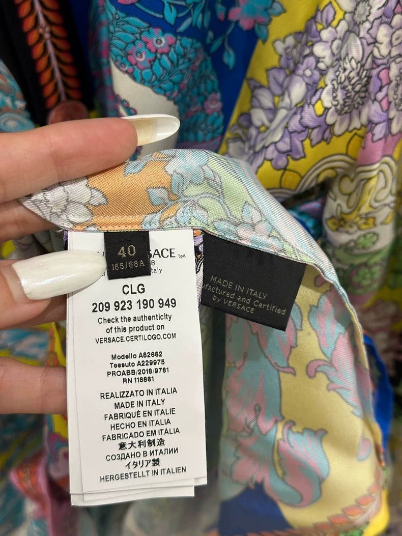Versace Versace The heavy work is full of mulberry silk shirts Size US XXS / EU 40 - 4 Thumbnail
