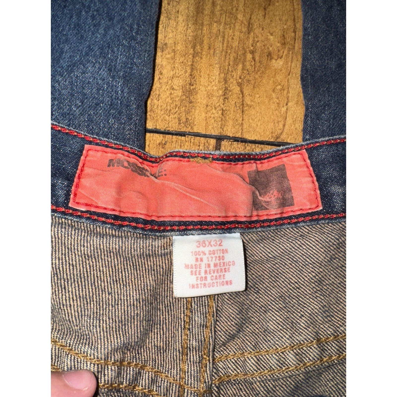 Mossimo VINTAGE Mossimo Jeans Button Fly Denim Blue 34x30 Men Straight 90s Retro Streetwear USA Baggy Classic Size US 34 / EU 50 - 7 Thumbnail