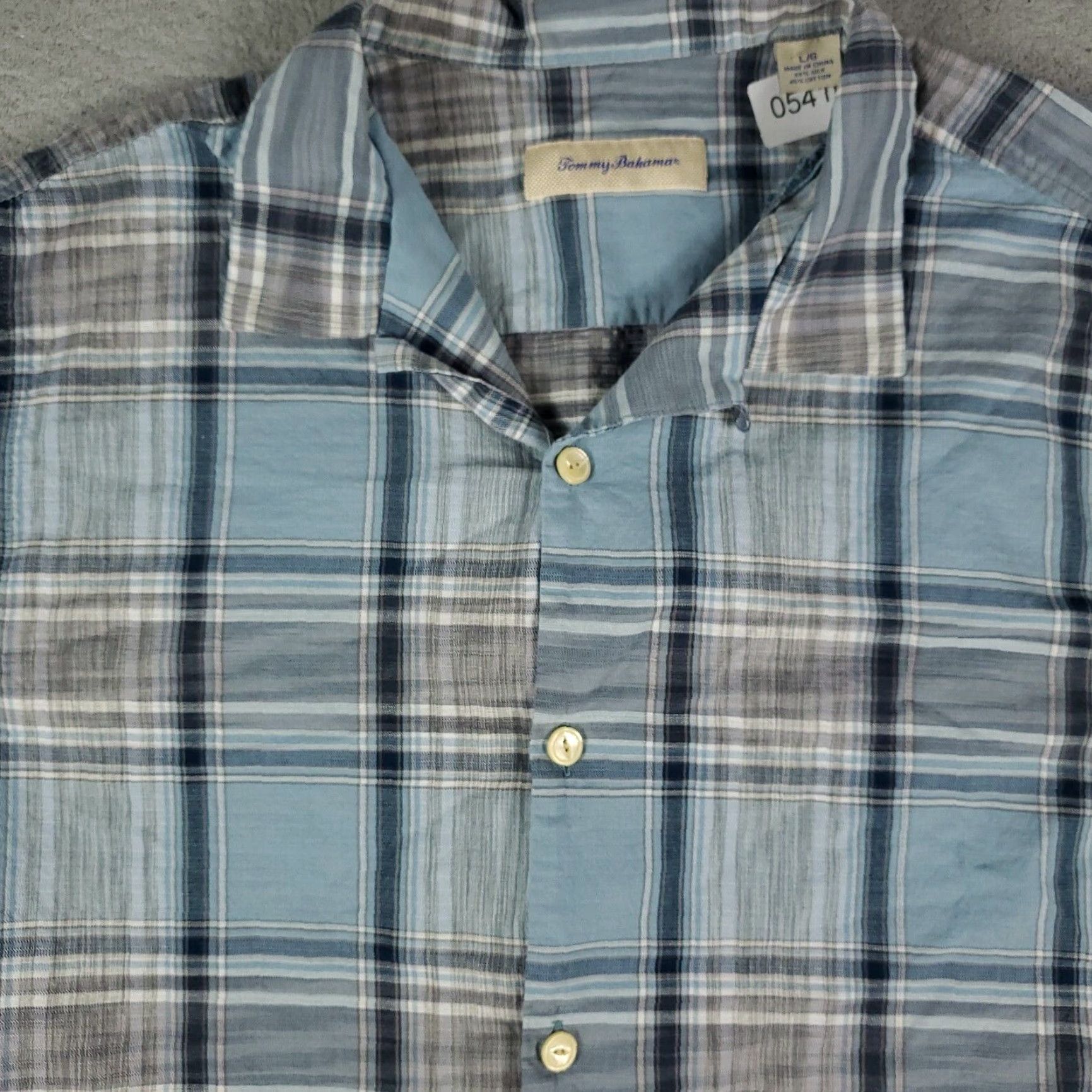Tommy Bahama VINTAGE Tommy Bahama Shirt Men's Large Blue Plaid Short Sleeve Casual Classic Size US L / EU 52-54 / 3 - 2 Thumbnail