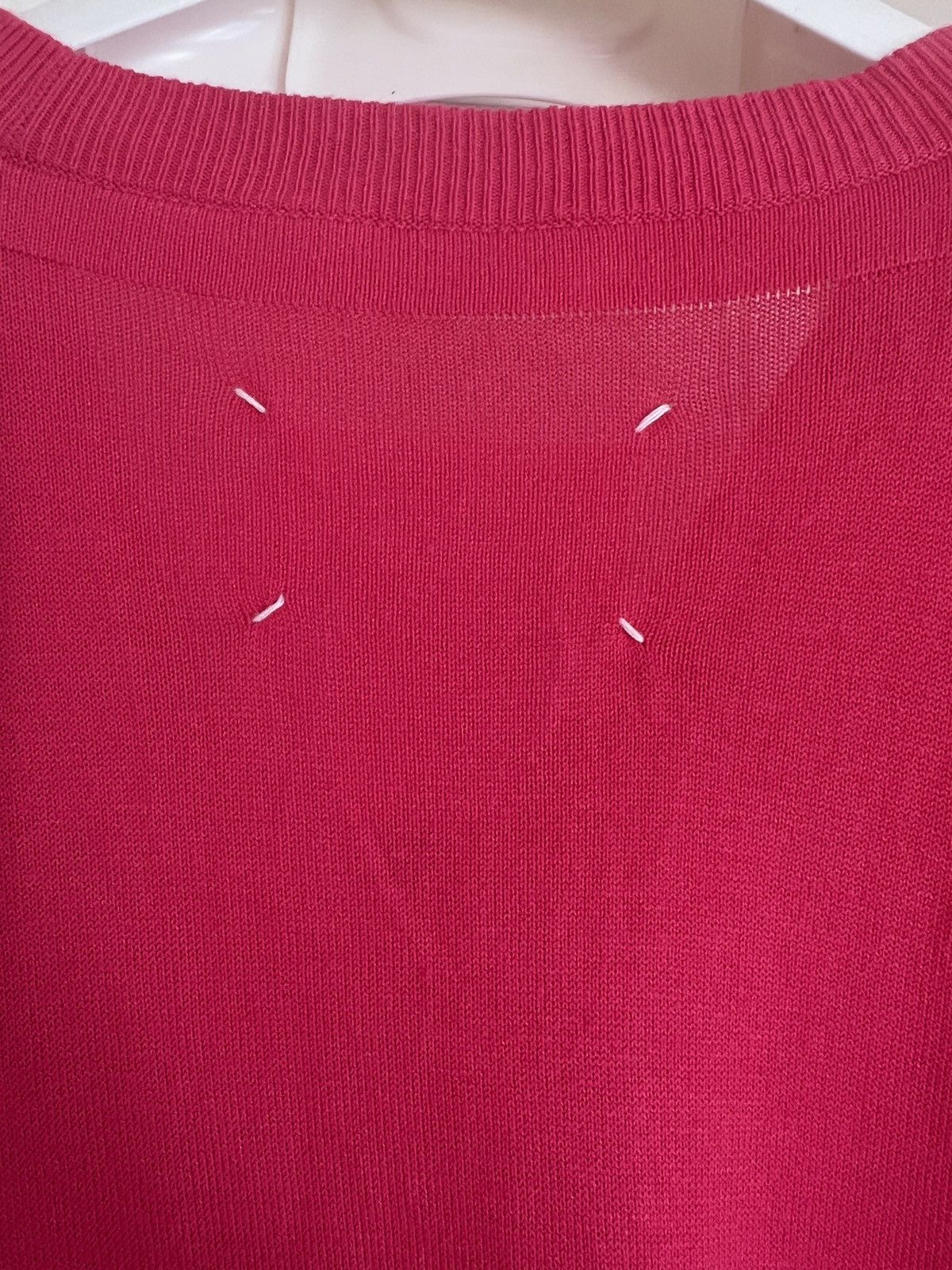 Maison Margiela Maison Margiela four stitches line 1 pink knit cardigan top Size M / US 6-8 / IT 42-44 - 3 Thumbnail