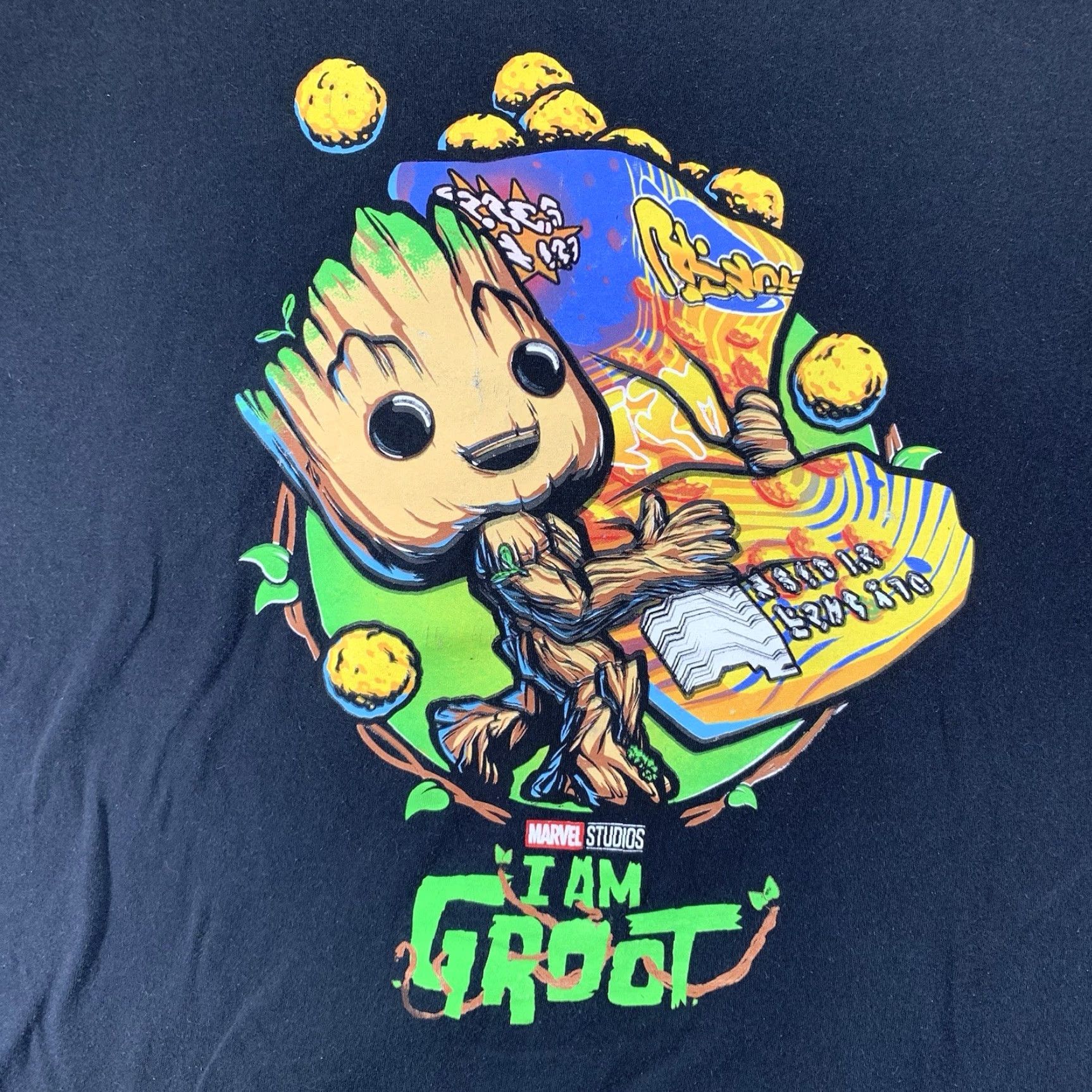 Vintage Funko Pop Marvel I Am Groot T Shirt Men XL Black Comic Movie Graphic Short Sleeve Size US XL / EU 56 / 4 - 2 Thumbnail