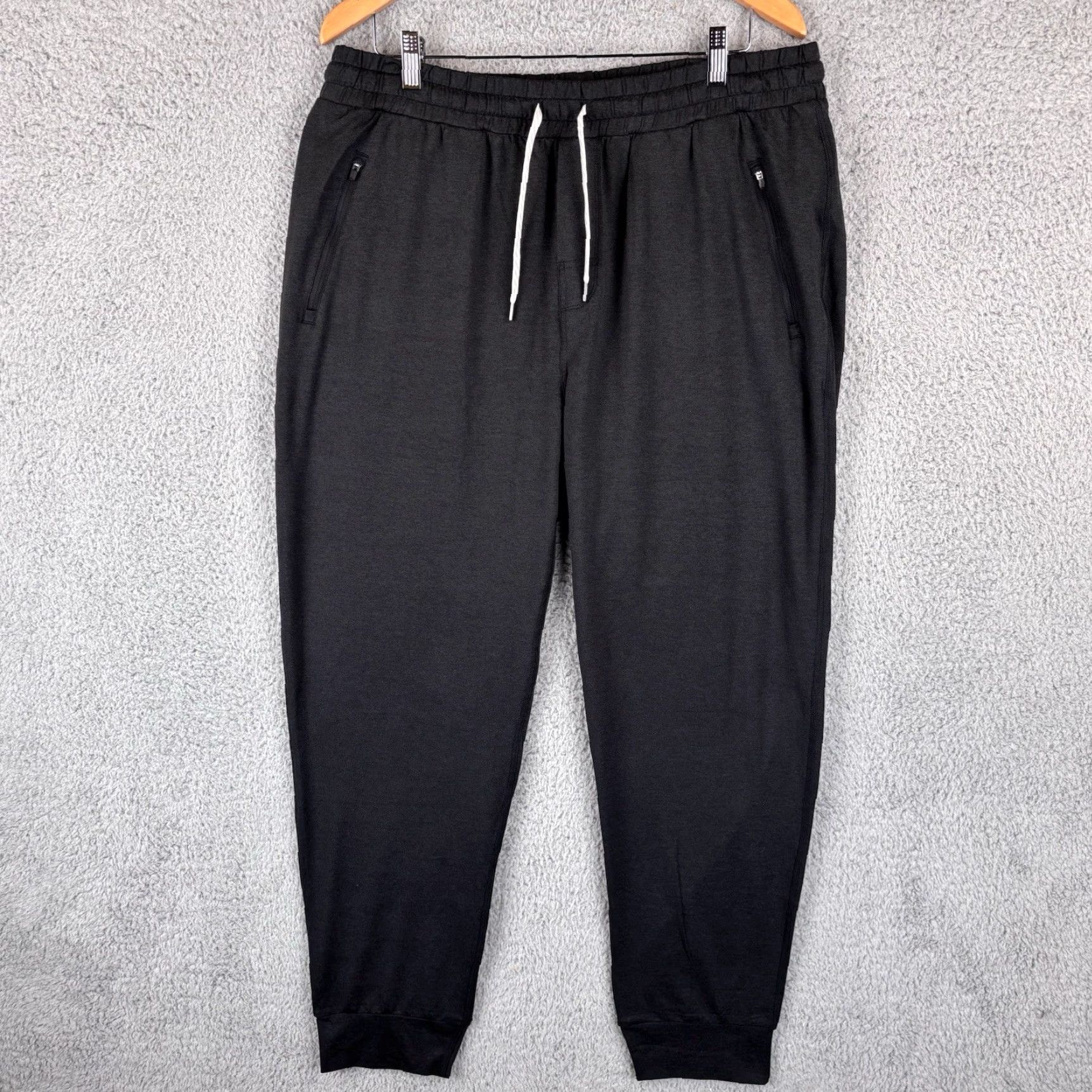 Vuori Vuori Ponto Jogger Pants Mens 2XL Black Zip Pockets Lightweight Drawstring V438 Size US 39 - 2 Thumbnail