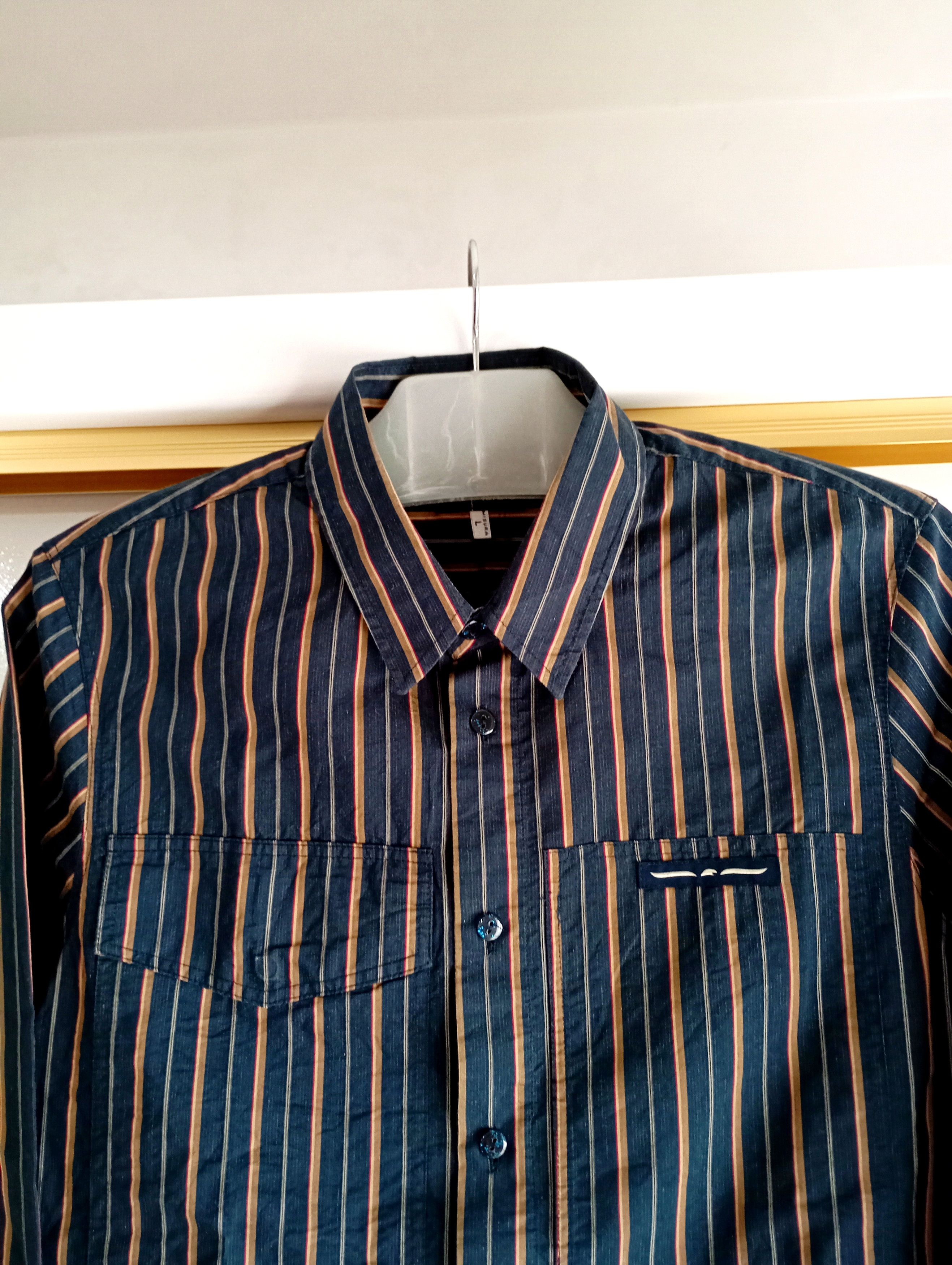 Armani Armani Jeans vintage designer striped shirt Size US M / EU 48-50 / 2 - 2 Thumbnail