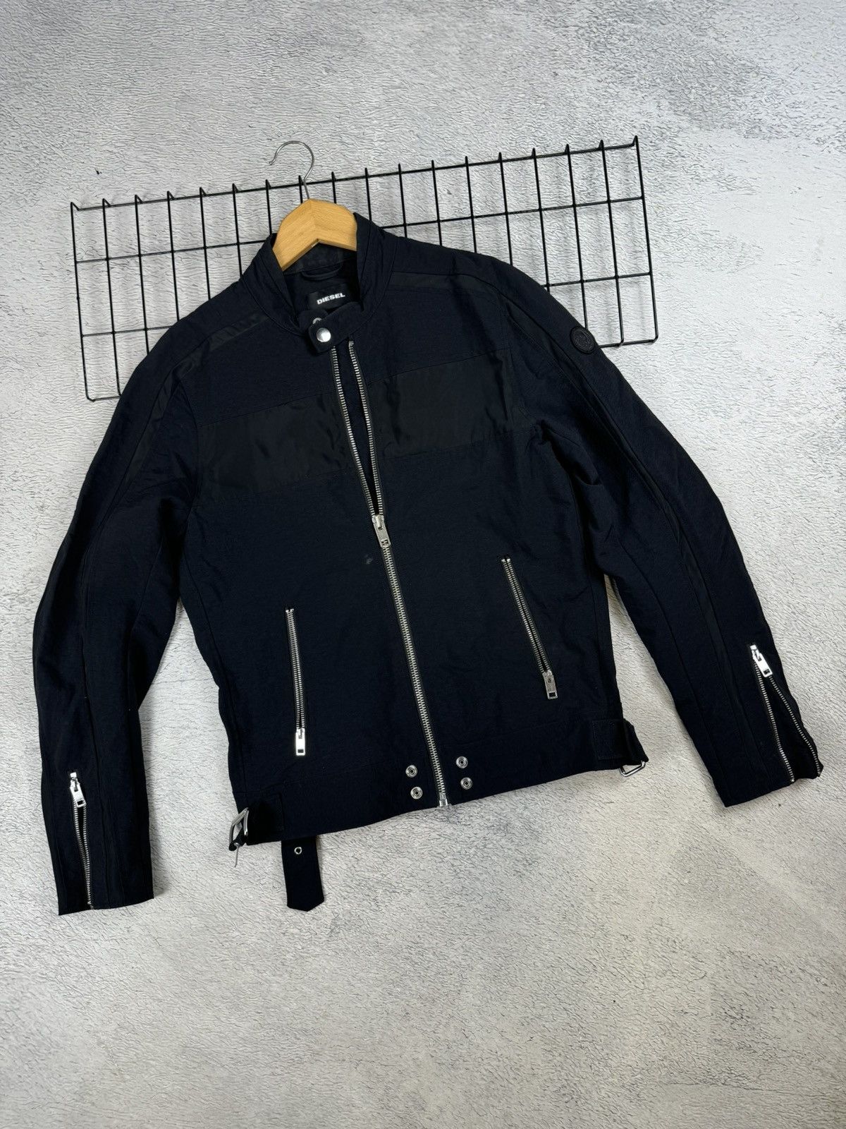 Diesel Diesel Racing Cowhide Leather Moto Racer Nylon Jacket L size Size US L / EU 52-54 / 3 - 1 Thumbnail